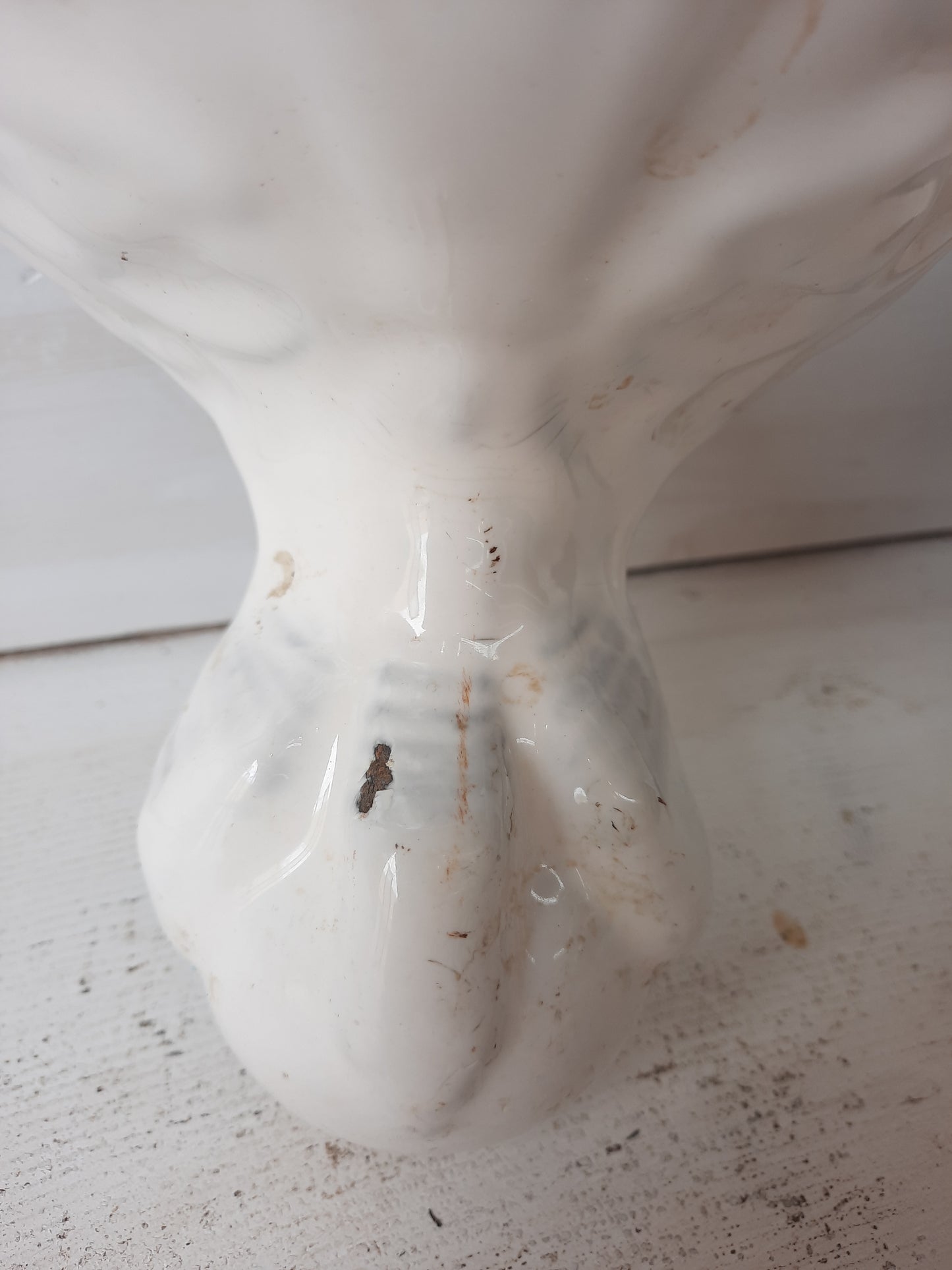 Antique Pair of Cast Iron and Porcelain Ball and Claw Design Bathtub Feet #070102