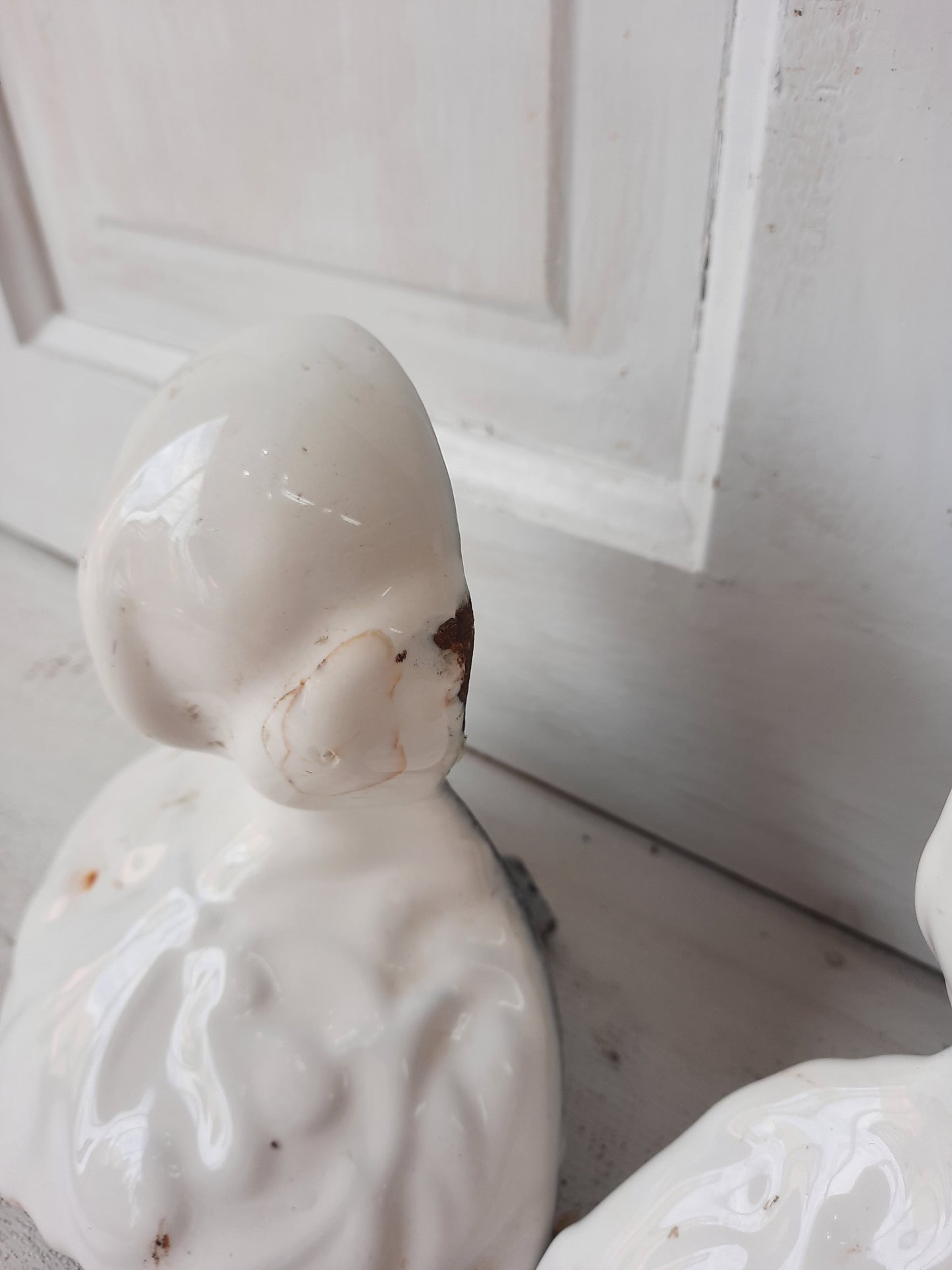 Victorian Era Cast Iron and Porcelain Ball and Claw Design Bathtub Feet #070104