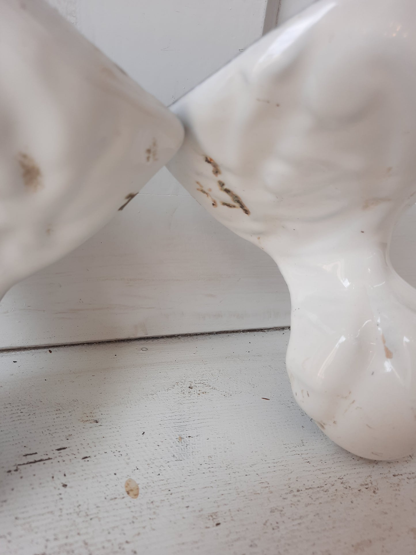 Victorian Era Cast Iron and Porcelain Ball and Claw Design Bathtub Feet #070104
