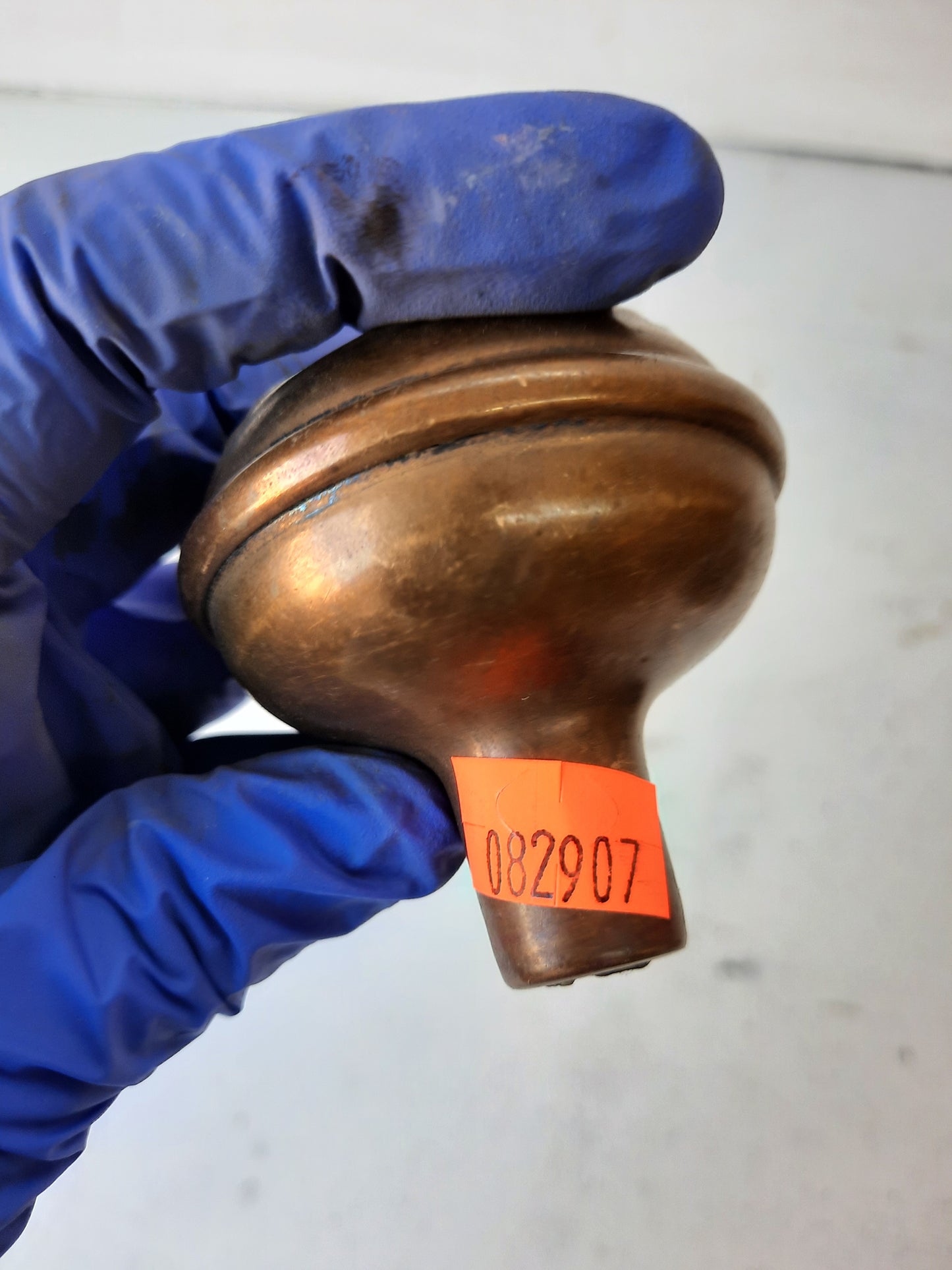 Bronze Alby Pattern Antique Doorknobs by Sargent c. 1900, Entry Pair of Antique Door Knobs, Front Door Hardware 082907