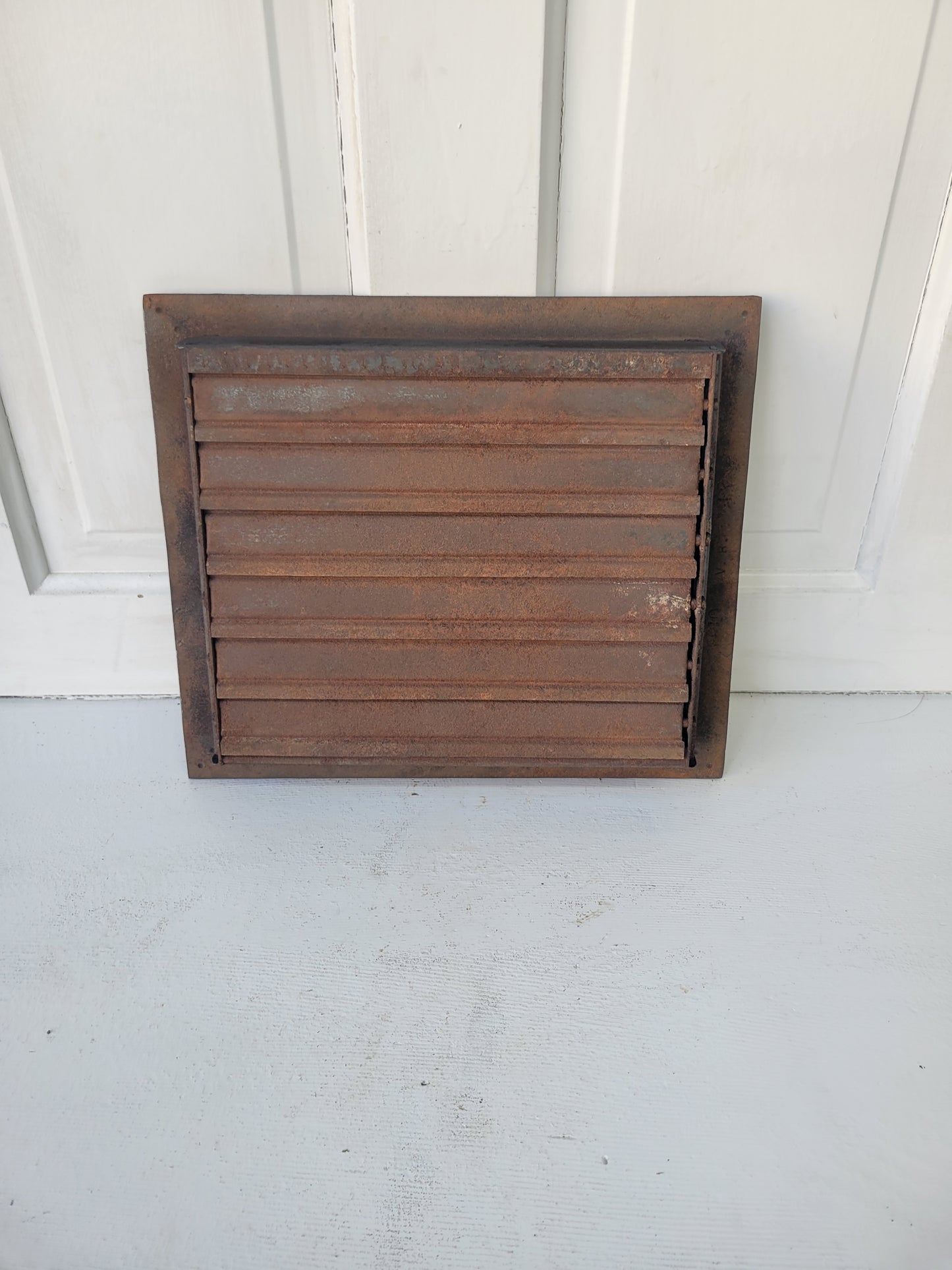12 x 14 Antique Cast Iron Working Vent Cover, Floor Register Cover with Dampers #090406