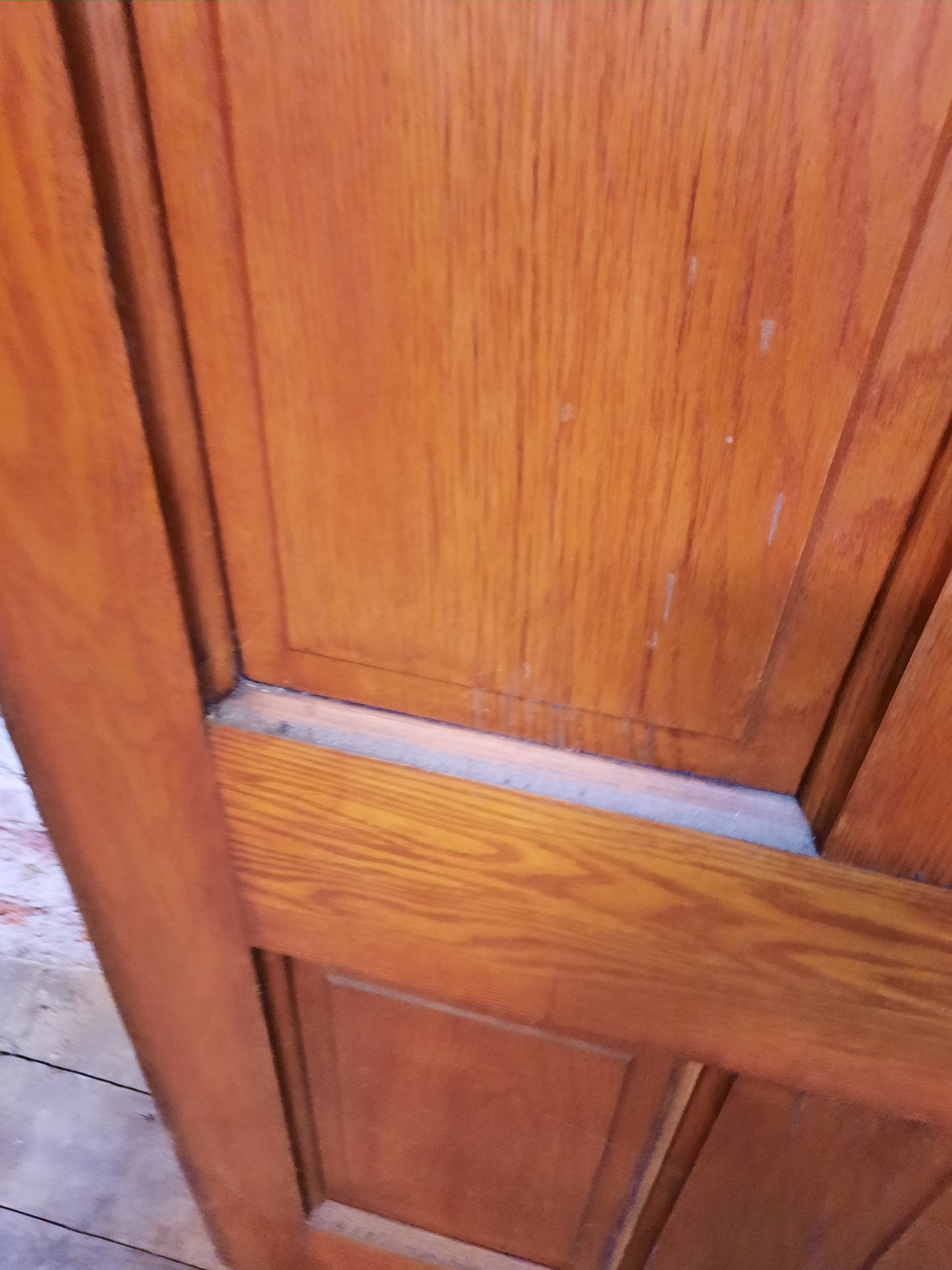 48" Wide Antique Extra Wide Pocket Door, Victorian Solid Wood Recessed Door 092602