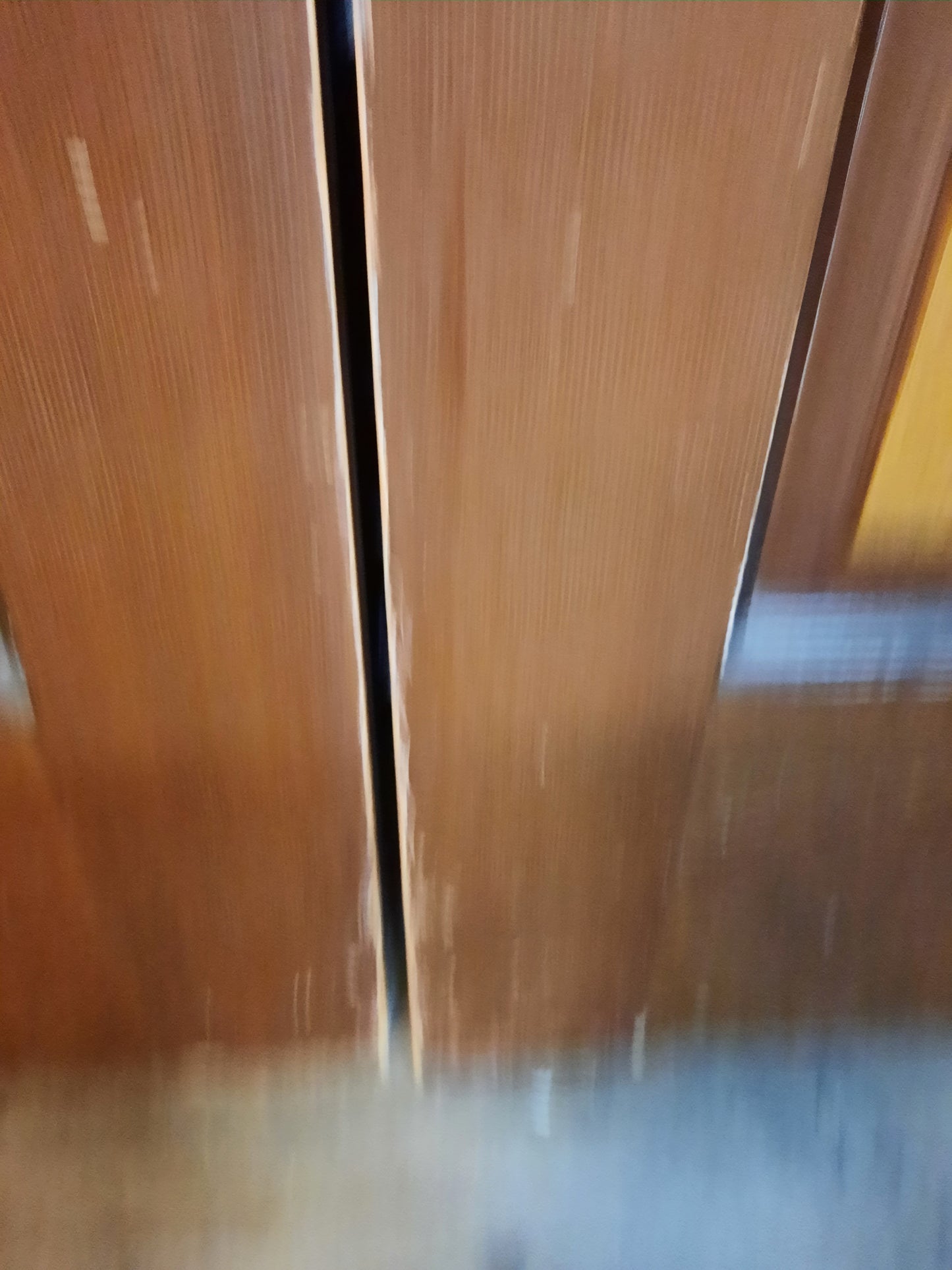 64" Pair of Antique Oak and Pine Pocket Doors, Victorian Era Double Sliding Pocket Doors 092603