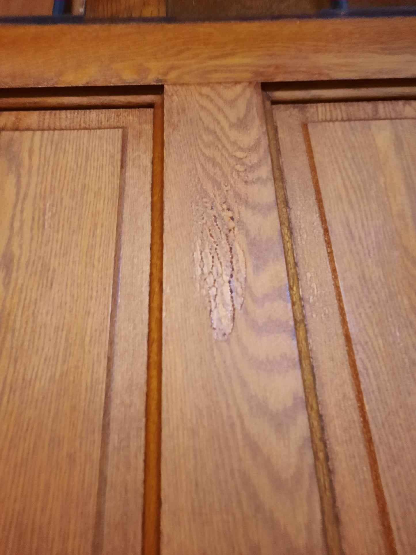 64" Pair of Antique Oak and Pine Pocket Doors, Victorian Era Double Sliding Pocket Doors 092603