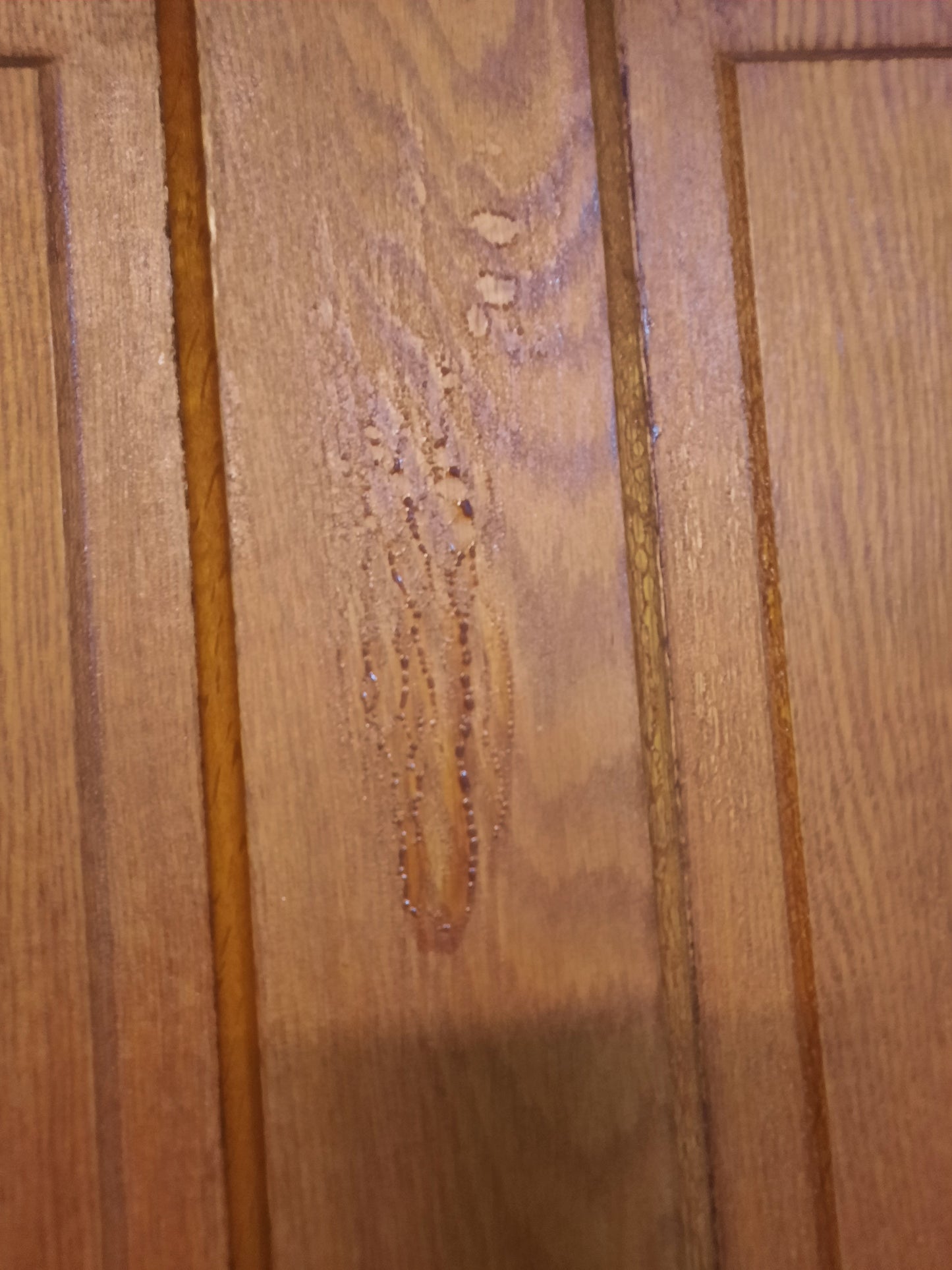 64" Pair of Antique Oak and Pine Pocket Doors, Victorian Era Double Sliding Pocket Doors 092603