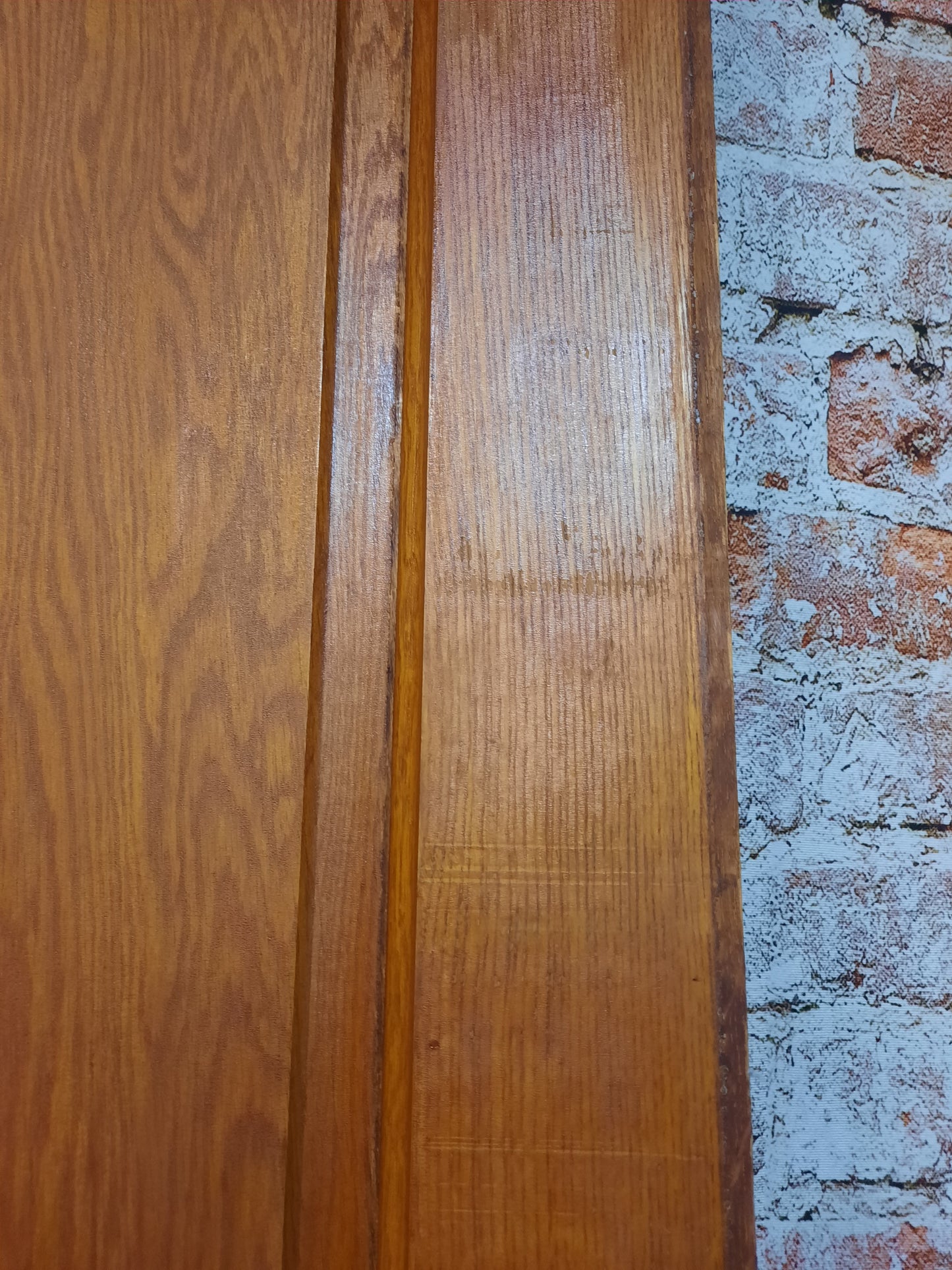 64" Pair of Antique Oak and Pine Pocket Doors, Victorian Era Double Sliding Pocket Doors 092603