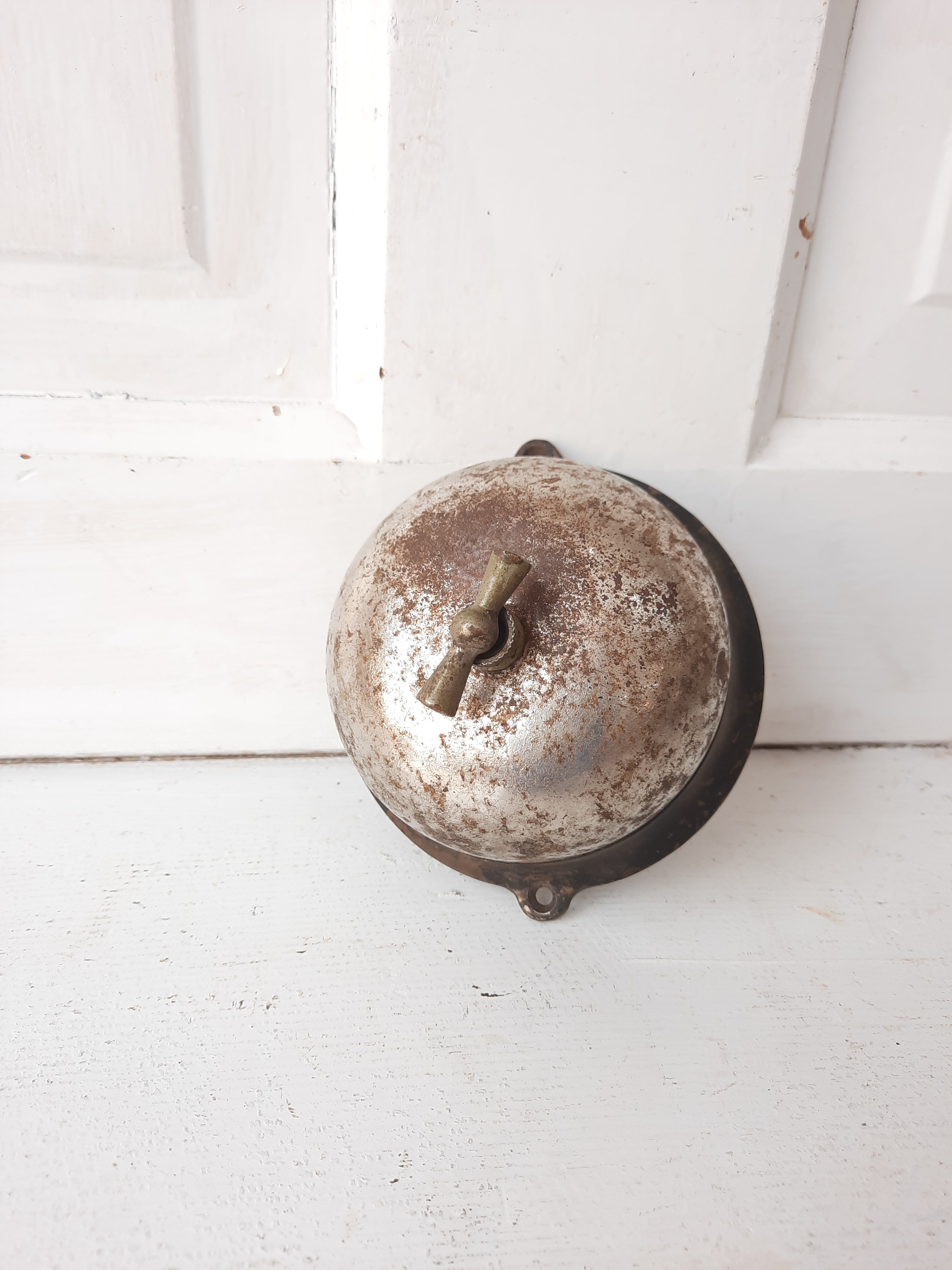 Antique Mechanical Pull Chain Doorbell, Victorian Era Pull Style