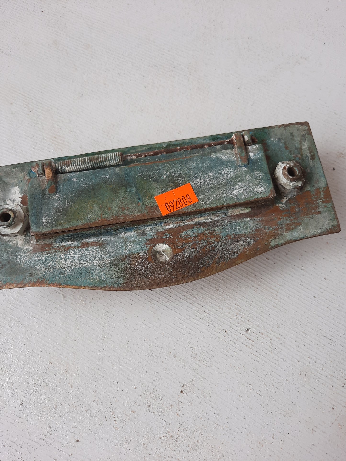 Vintage Bronze Letter Slot Set with Door Knocker, Vintage Mail Letter Slot 092808