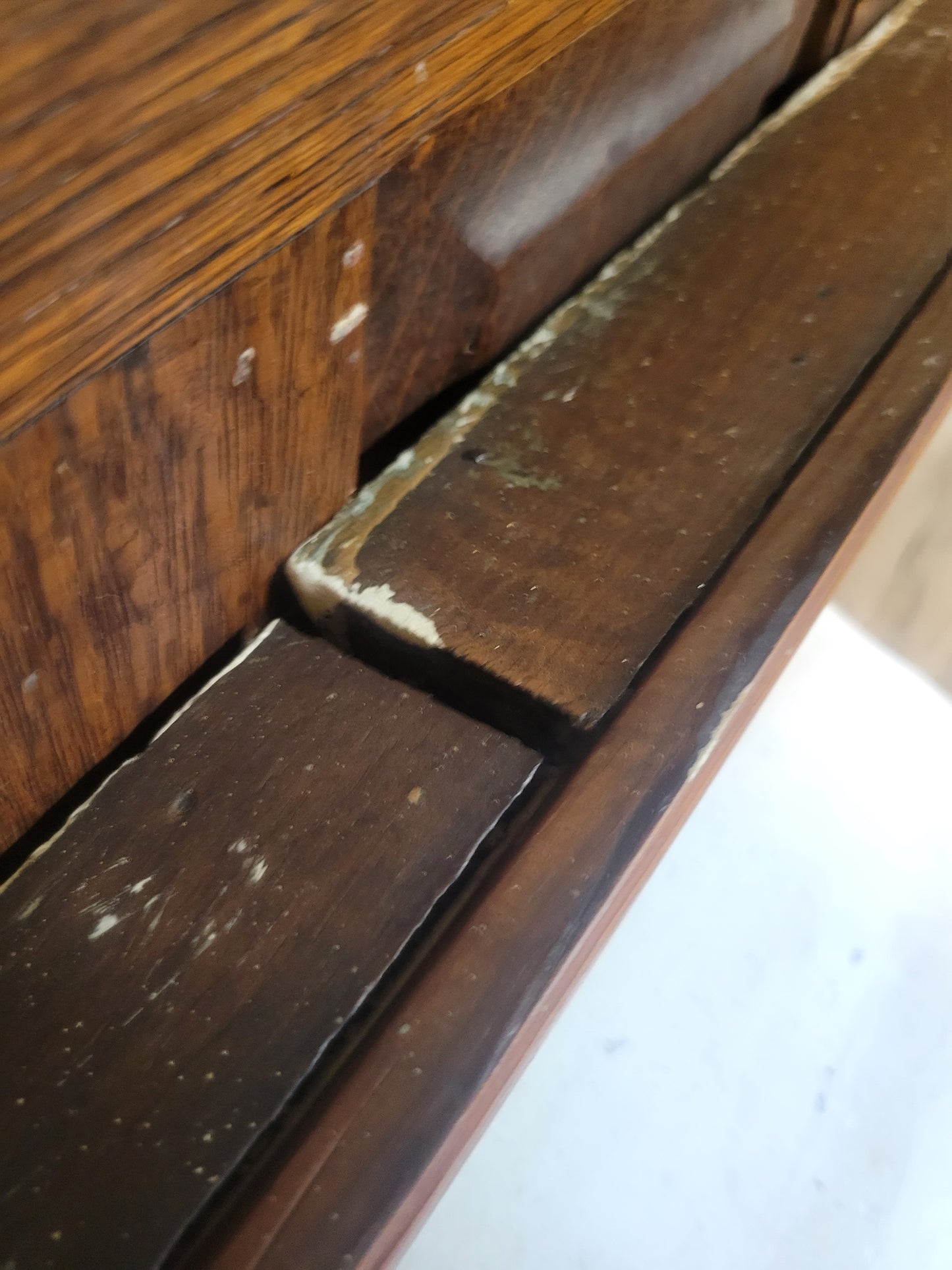 85" Beaded Edge Antique Door Header Trim, Antique Salvaged Door Pediment Molding 100307