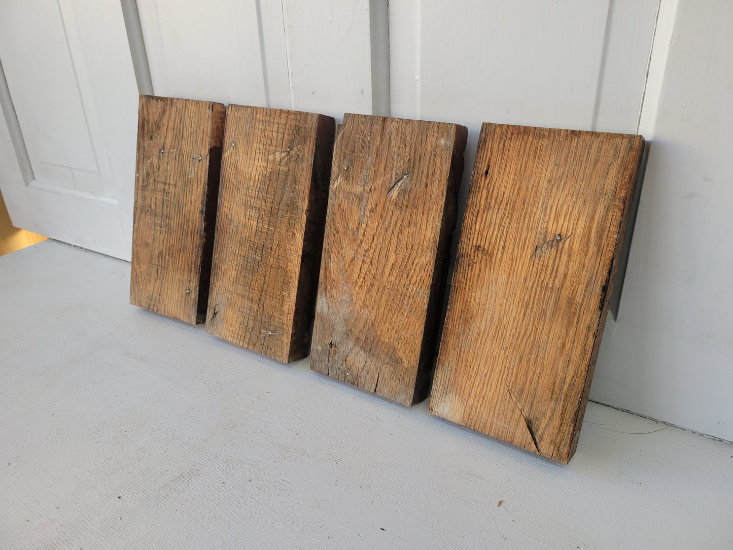 Eight Matching Antique Plinth Blocks, Base Trim Corner Blocks #100702