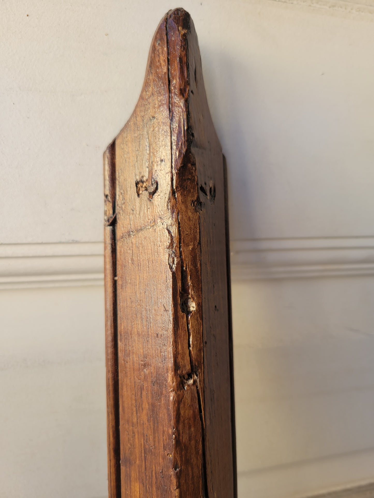 48" Antique Trim Corner Guard, Turned Wood Corner Trim Piece, #100702