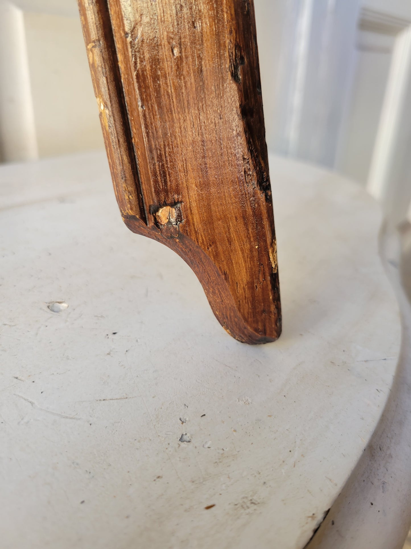 48" Antique Trim Corner Guard, Turned Wood Corner Trim Piece, #100702