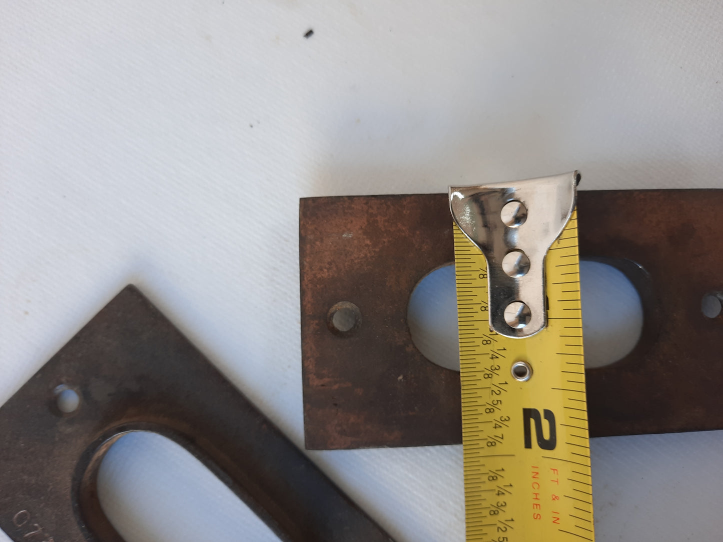 Single Antique Pocket Door Lock with Pulls, Rolling Door Lock Set Working Condition 102103