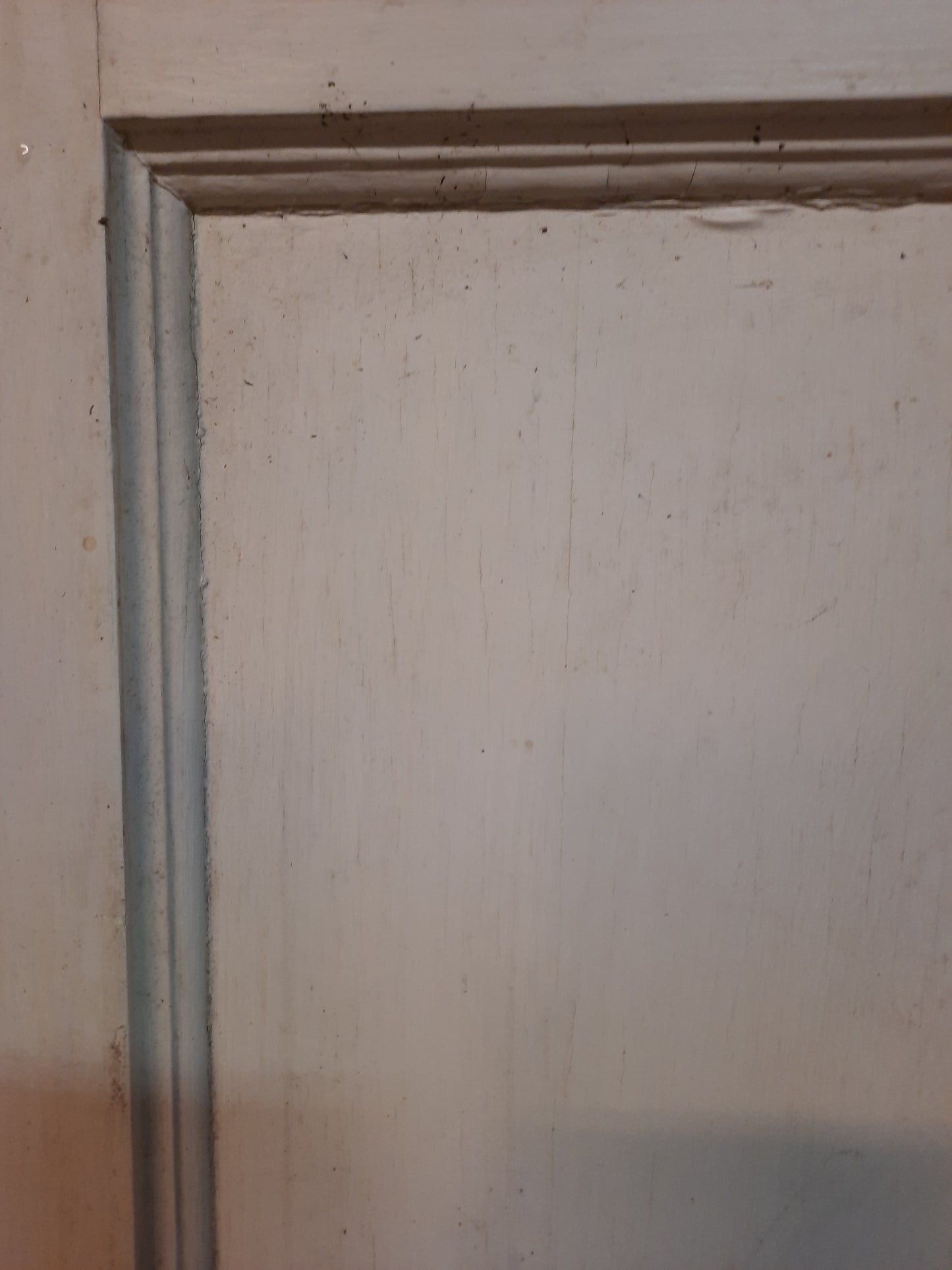 32" Antique Solid Wood Swinging Door, Early 1900s Butler or Pivoting Door with Glass 110410