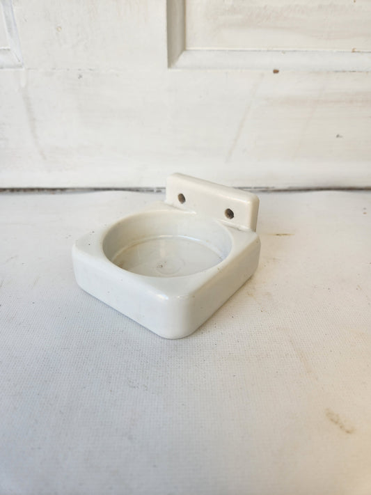 Vintage Ceramic Cup or Soap Dish, Vintage Bathroom Cup Holder or Soap Bar Holder 113006