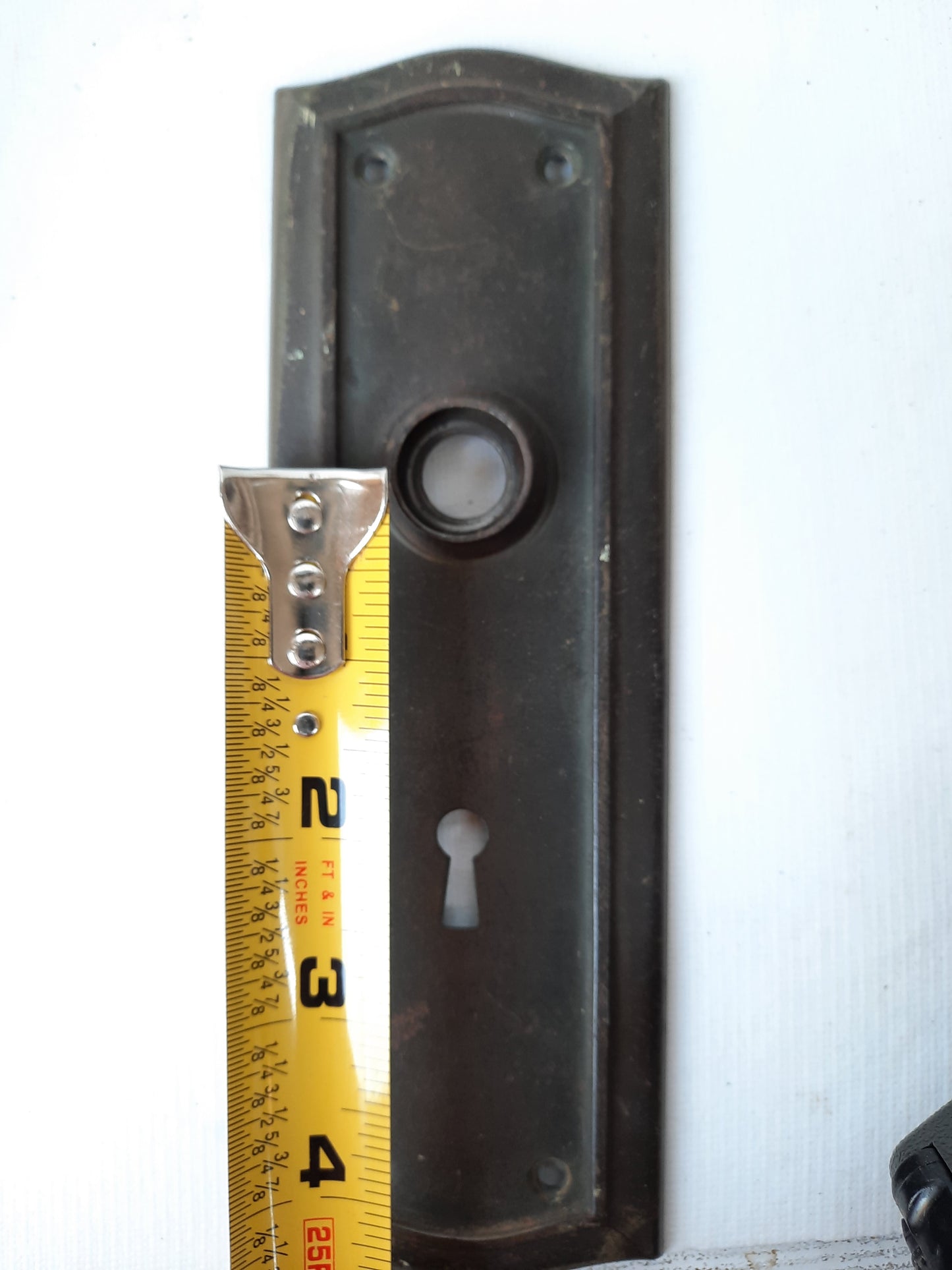 Deco Door Plates with Antique Floral Pattern Doorknobs, Door Backplates and Knob Set, Door Hardware