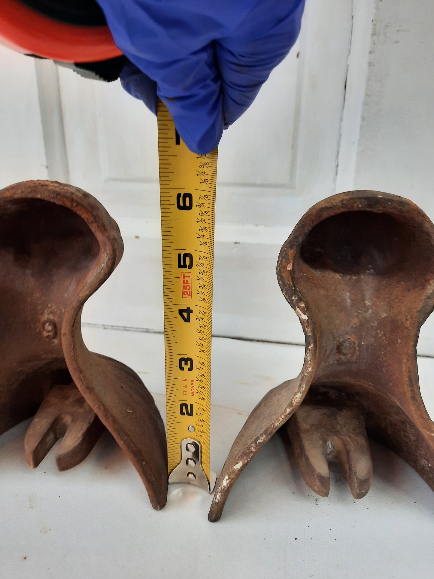 Ornate Antique Cast Iron Tub Feet, Pair of Ball and Claw Tub Feet, Claw Foot Tub 121004
