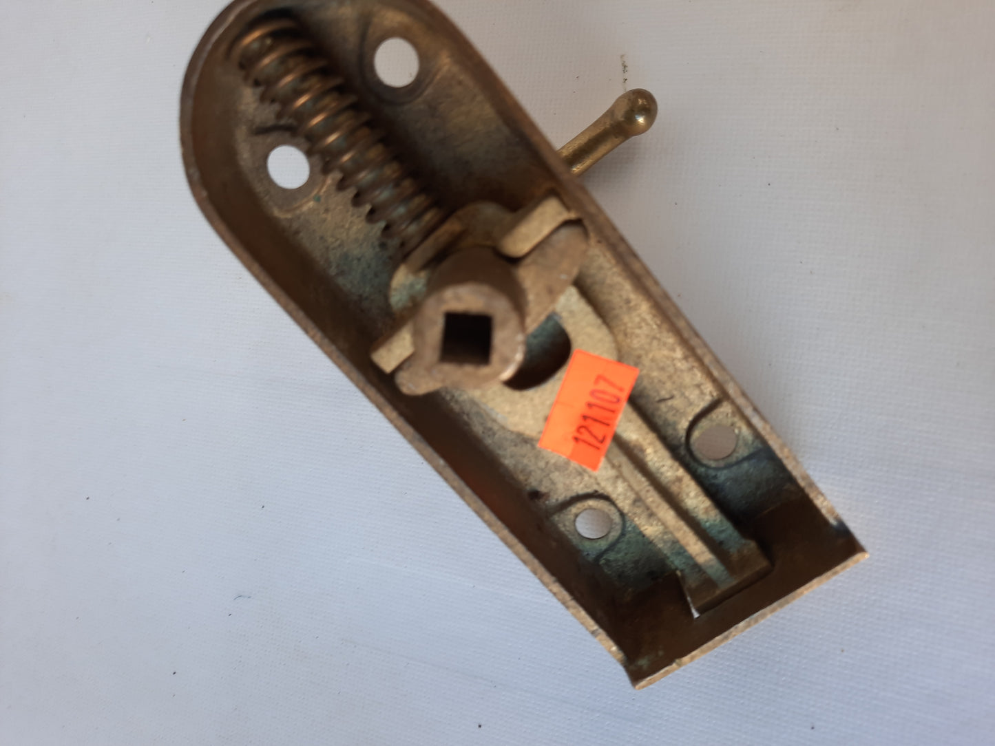 Vintage Brass Interior Style Rim Lock with T Handle, Surface Mount Brass Door Lock 121107