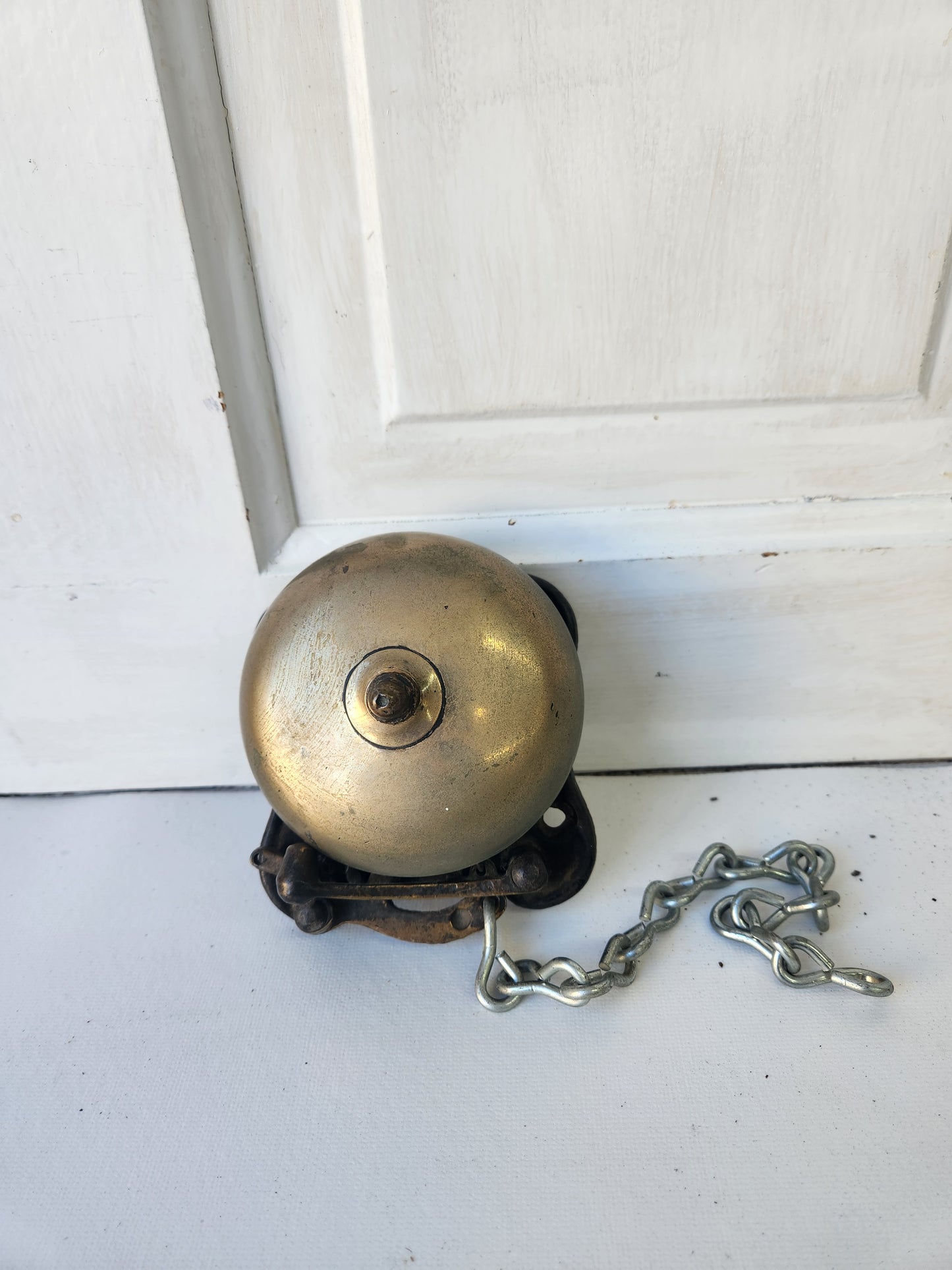 Antique Mechanical Doorbell, Victorian Era Pull Chain Style Door Bell 011104