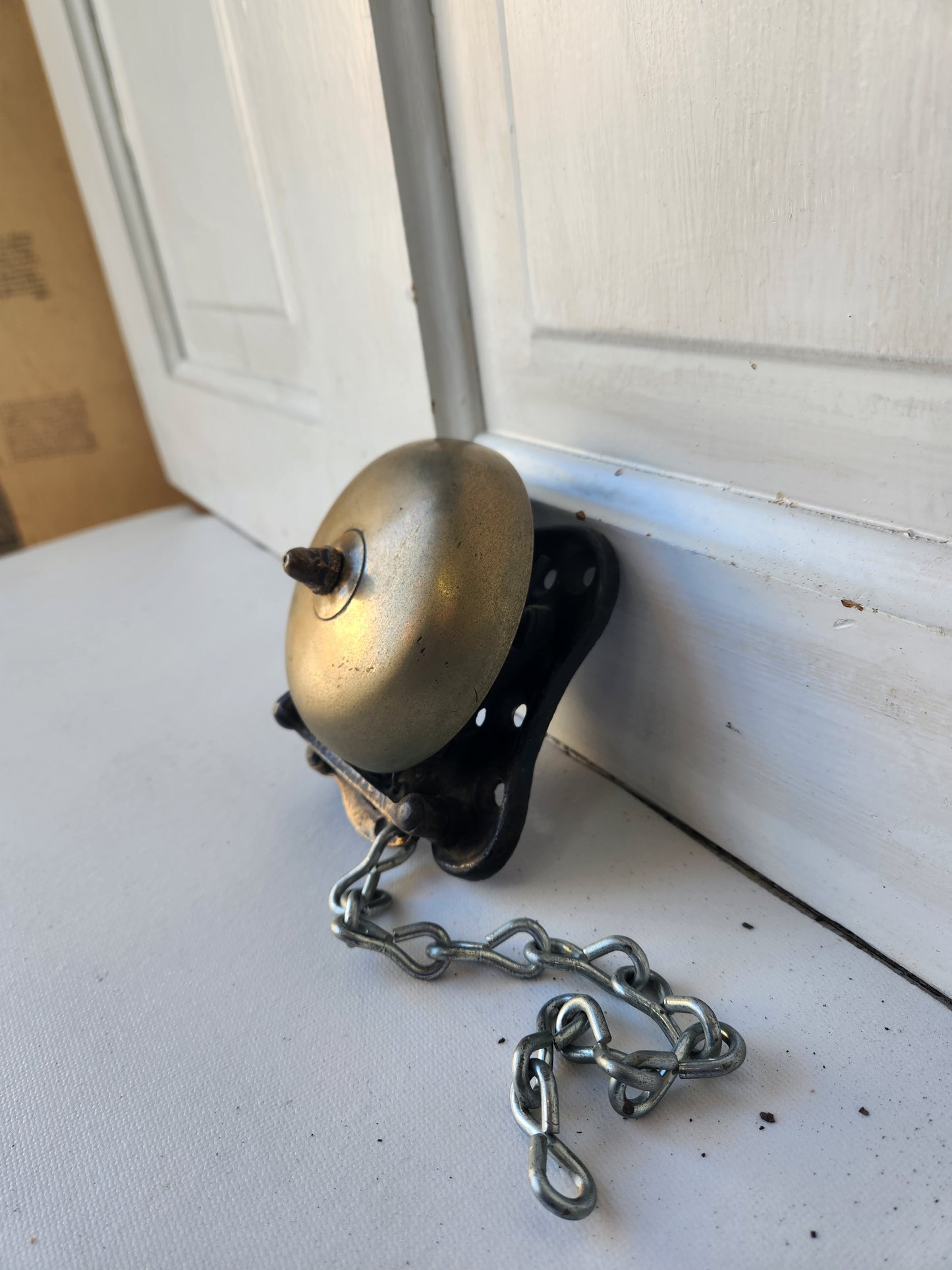 Antique Mechanical Doorbell, Victorian Era Pull Chain Style Door Bell 011104