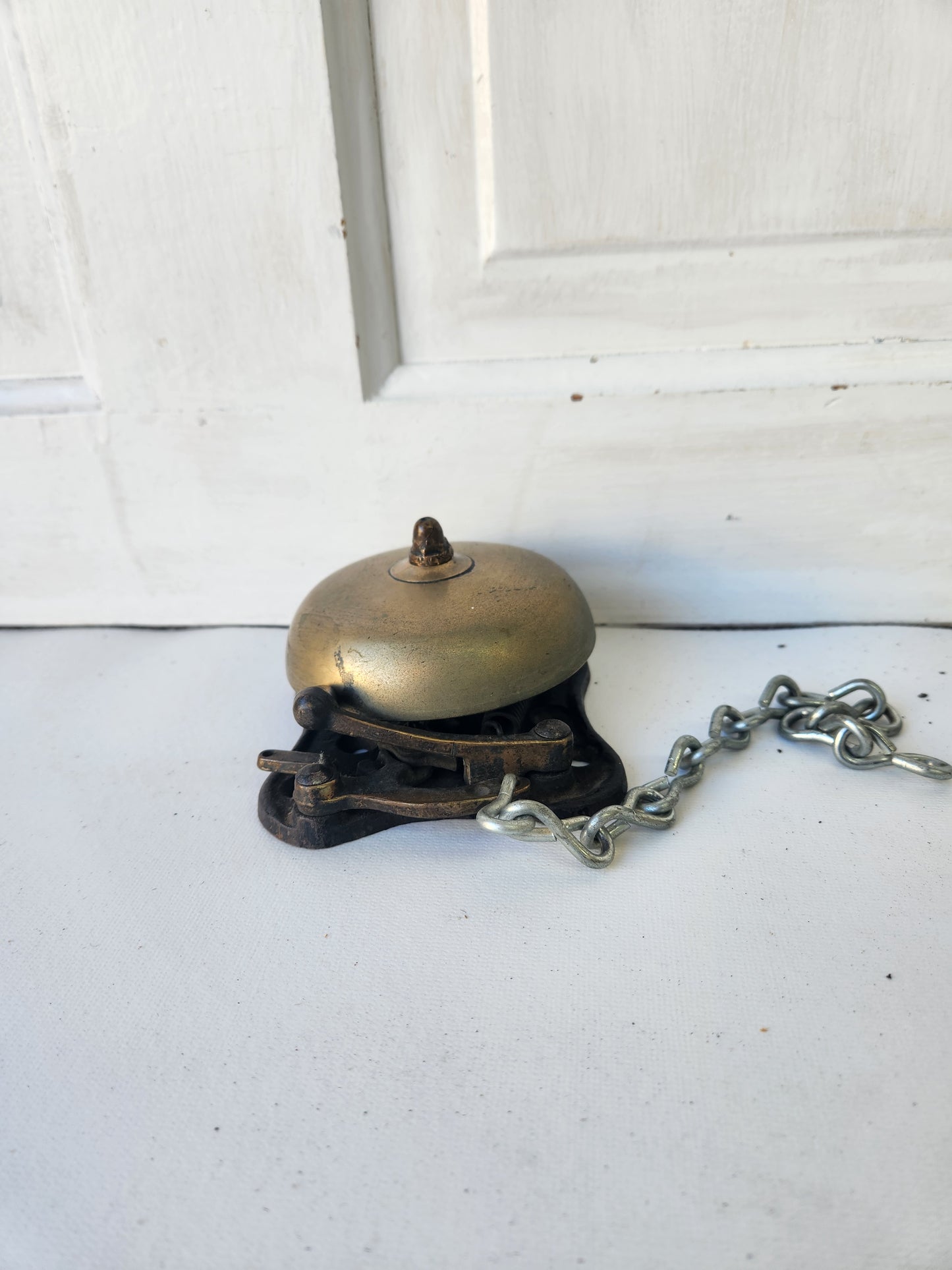 Antique Mechanical Doorbell, Victorian Era Pull Chain Style Door Bell 011104