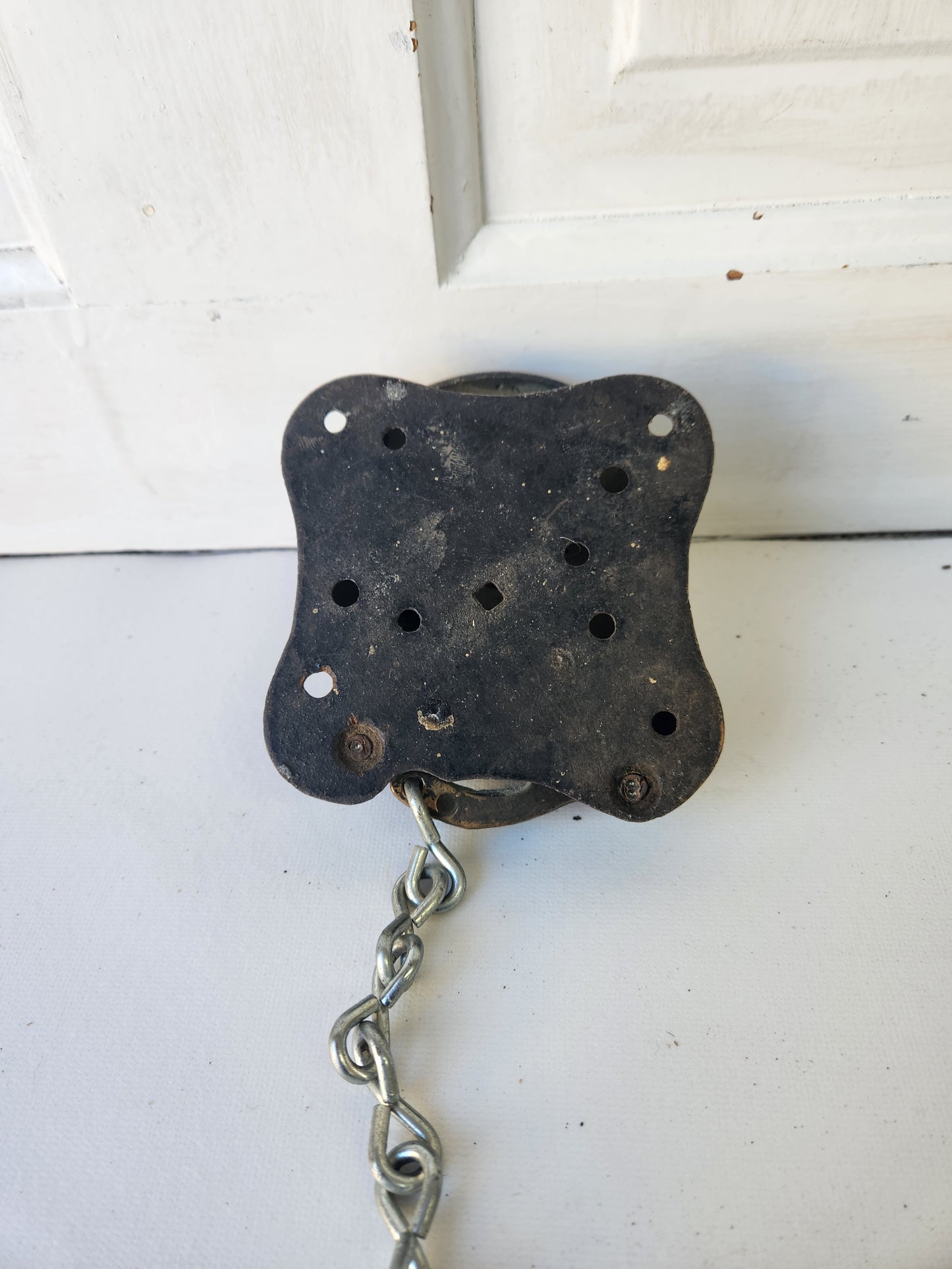 Antique Mechanical Doorbell, Victorian Era Pull Chain Style Door Bell 011104