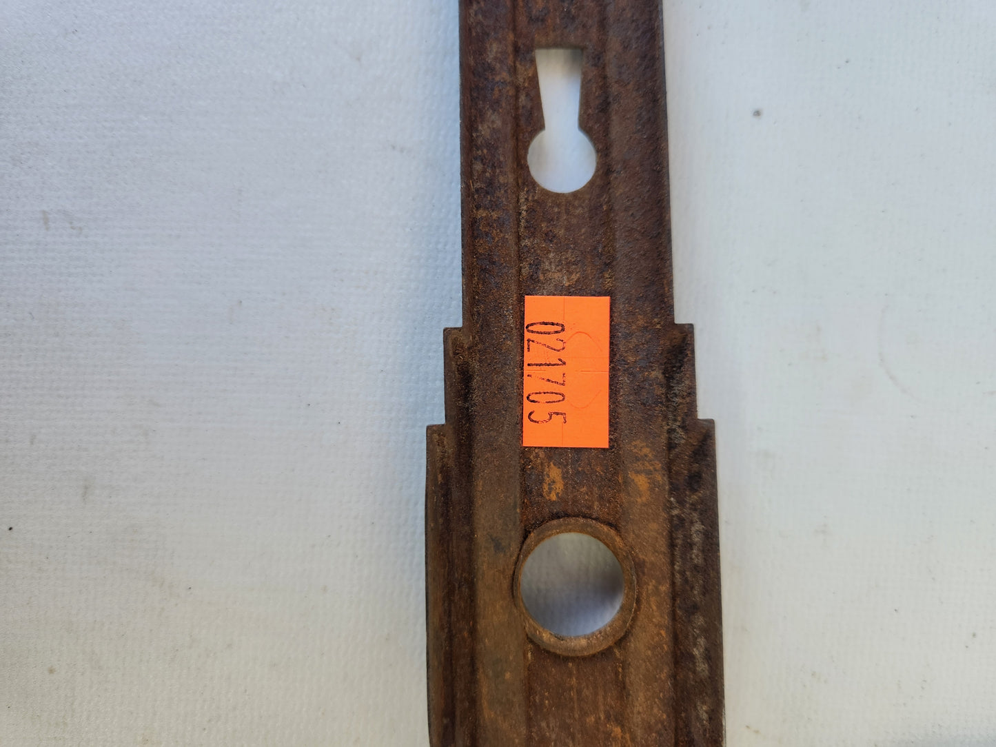 Two Brass Plated Art Deco Backplates, Deco Doorknob Escutcheon Plates 021705