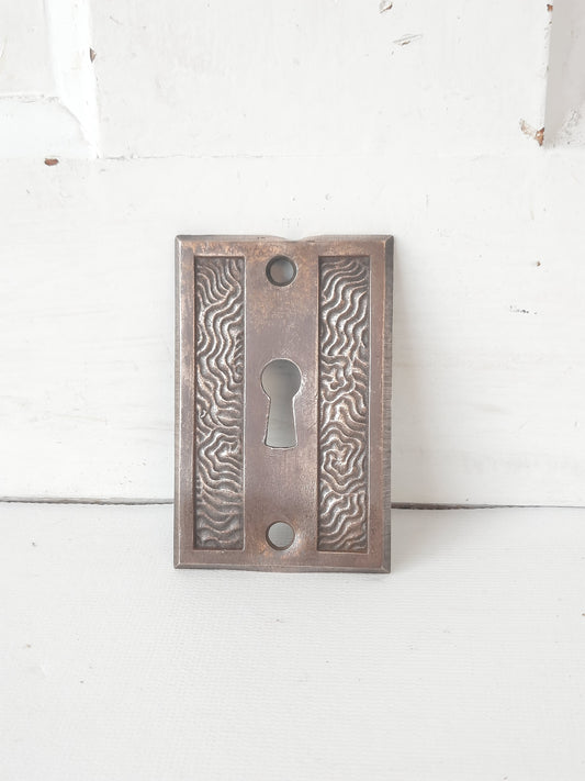 Wood Grain Design Antique Key Hole, Brass Key Hole Cover, Fancy Key Hole 022704