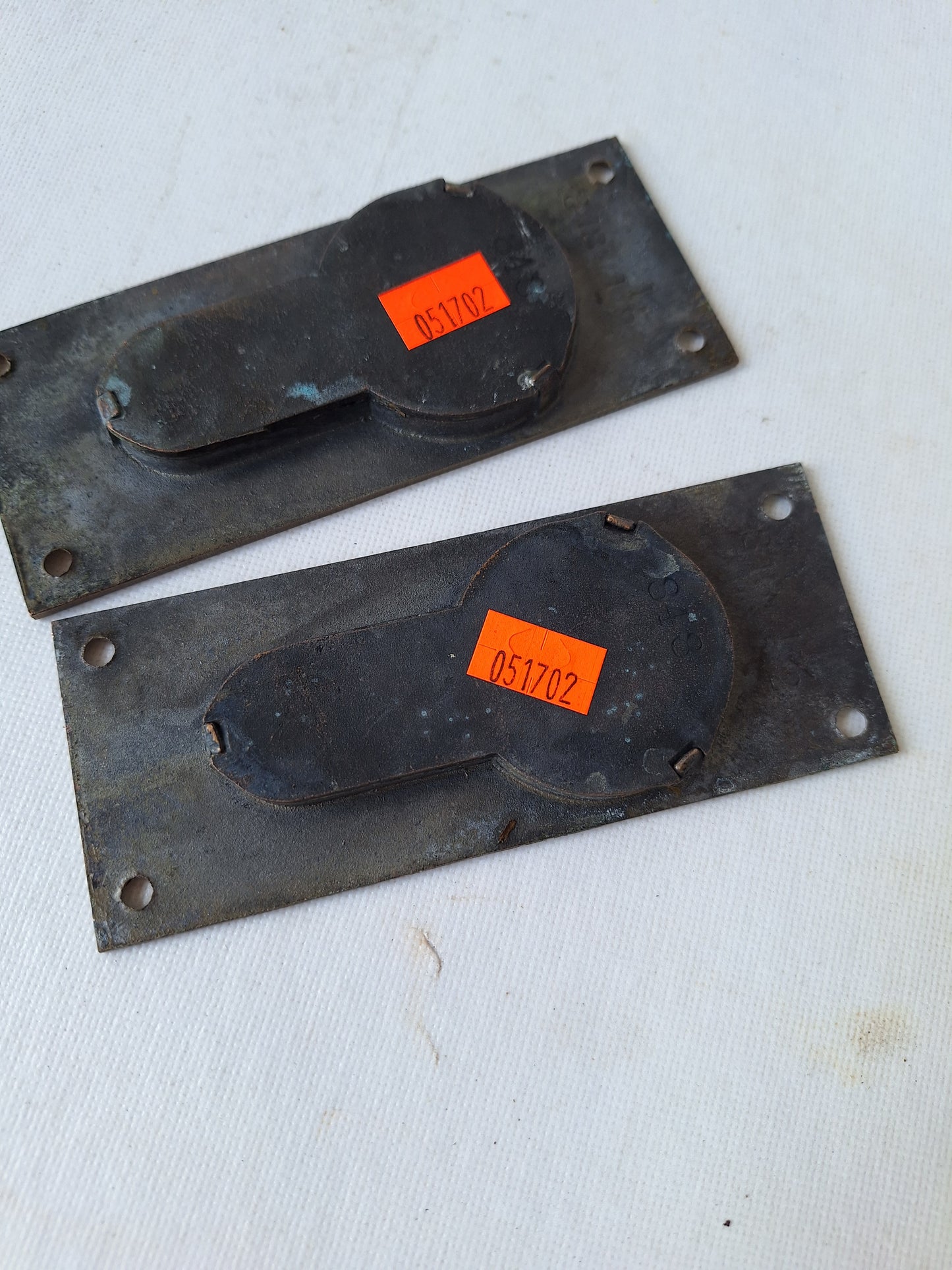 Eastlake Bronze Pair of Pocket Door Pulls, Pocket Door Handles, Pocket Door Hardware Recessed Handle Inset Handle Recessed Pulls 051702
