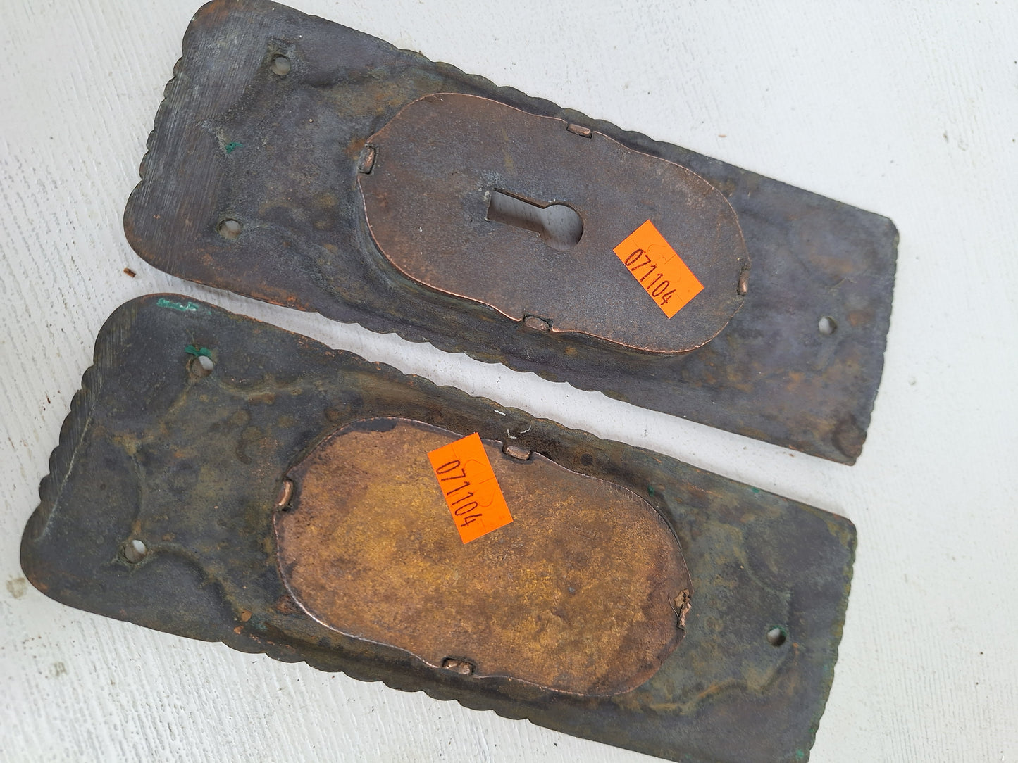 Ornate Bronze Pair of Pocket Door Pulls, Pocket Door Handles, Pocket Door Hardware Recessed Handle Pulls 071104