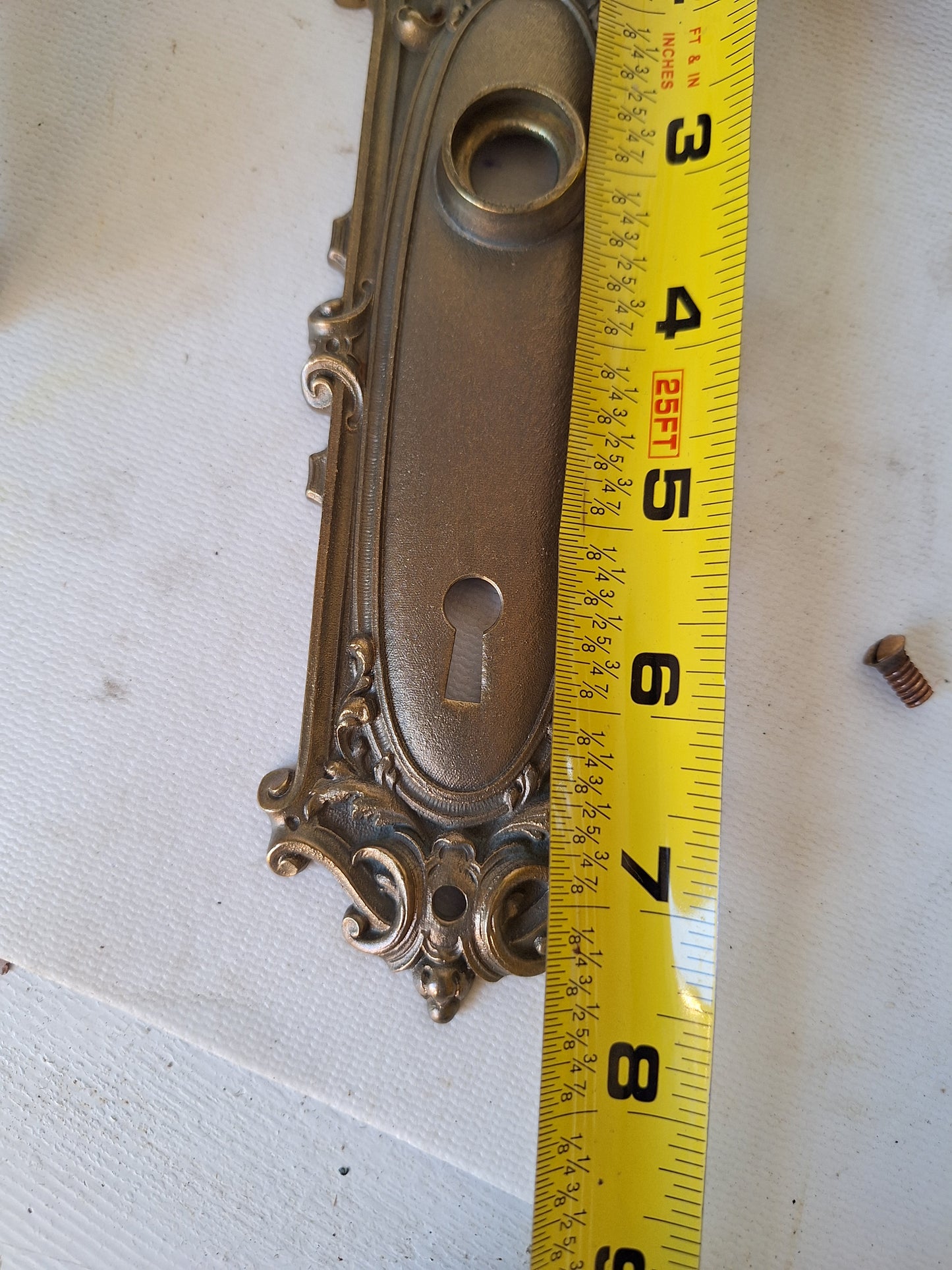 Solid Bronze Door Hardware Yale and Towne Antique Door Hardware, Antique Bronze Doorknobs and Backplates, Victorian Era 090507