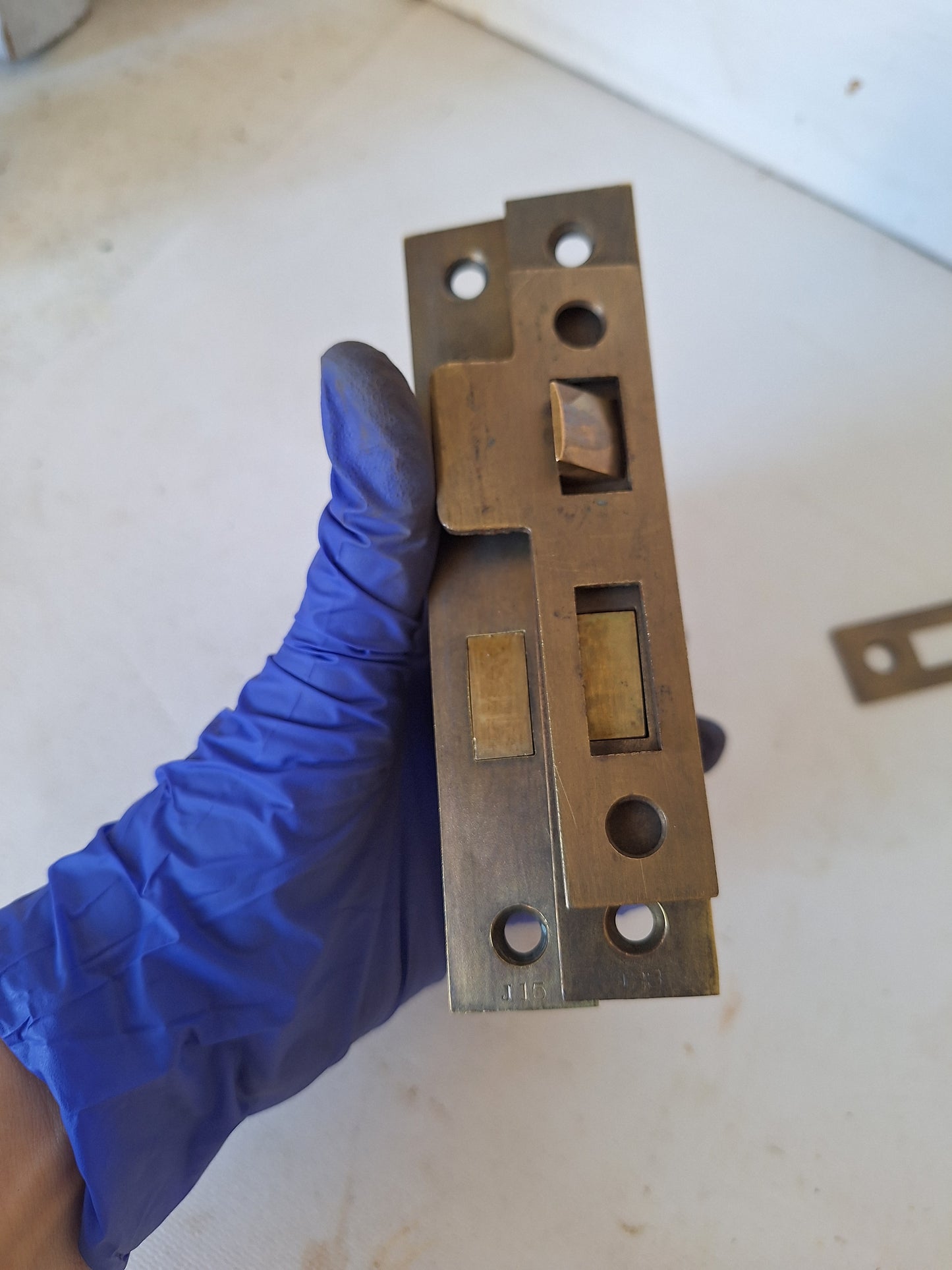 Two Antique Mortise Locks with Skeleton Key, Antique Keyed Door Lock, Antique Door Card with Working Key, Architecture Salvage 090509