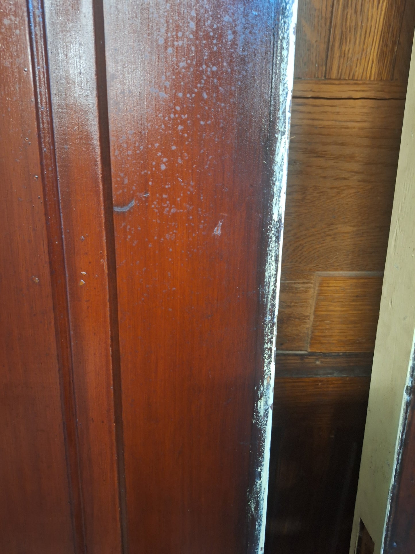 73" Wide by 101" Tall Antique Pair of Pocket Doors, Victorian Solid Wood Recessed Doors 100501