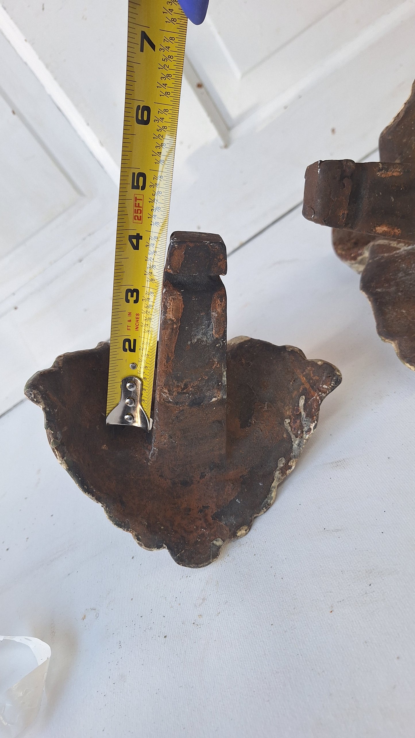 Antique Cast Iron Tub Feet, Pair of Ball and Claw Tub Feet, Claw Foot Tub #101903