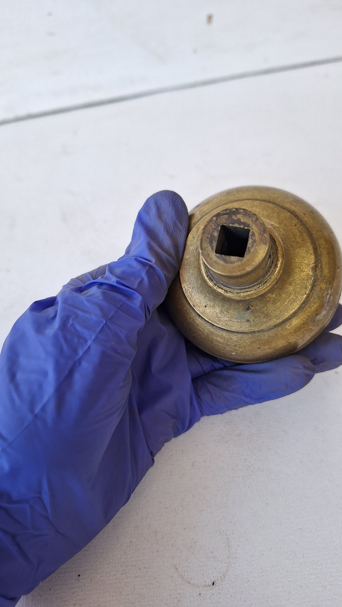 Antique Entry Sized Bronze Knob, Antique Large Doorknob, Large Antique Doorknob, Bronze Design, Victorian Era 110106