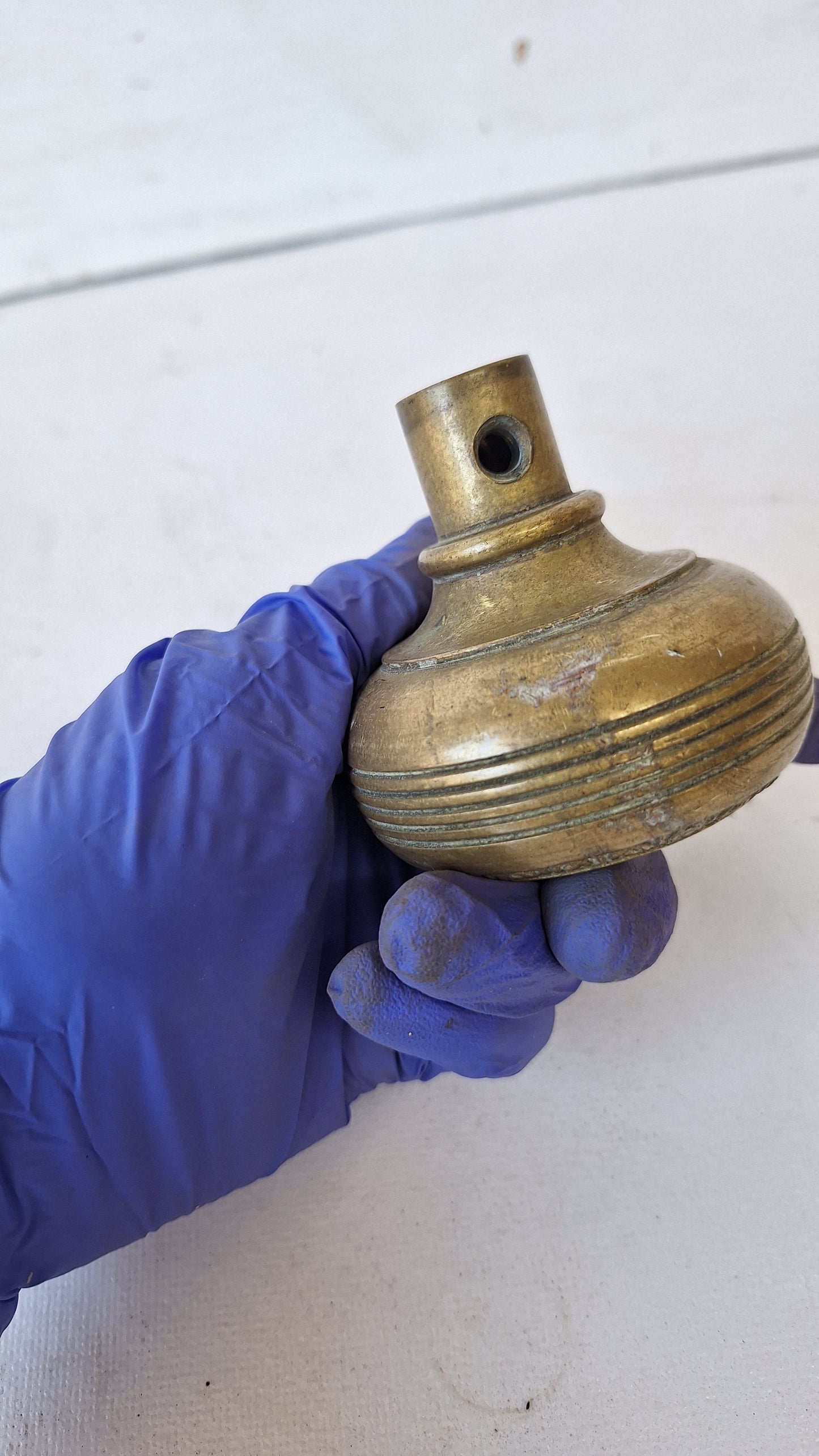 Antique Entry Sized Bronze Knob, Antique Large Doorknob, Large Antique Doorknob, Bronze Design, Victorian Era 110106