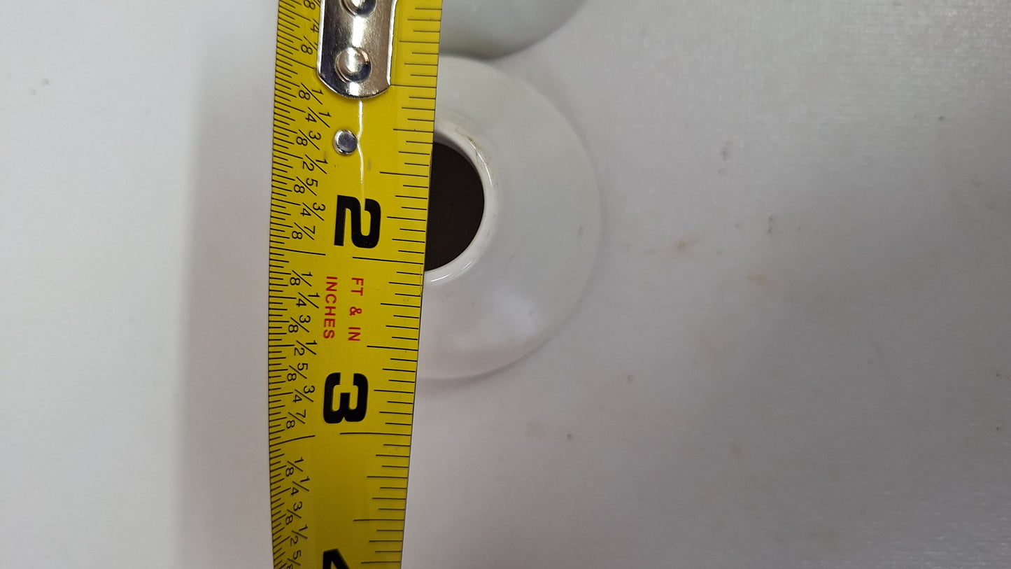 Antique Porcelain Plumbing Escutcheons, Vintage White Ceramic Pipe Escutcheons 111410