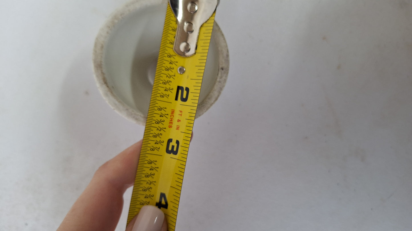 Antique Porcelain Plumbing Escutcheons, Vintage White Ceramic Pipe Escutcheons 111410