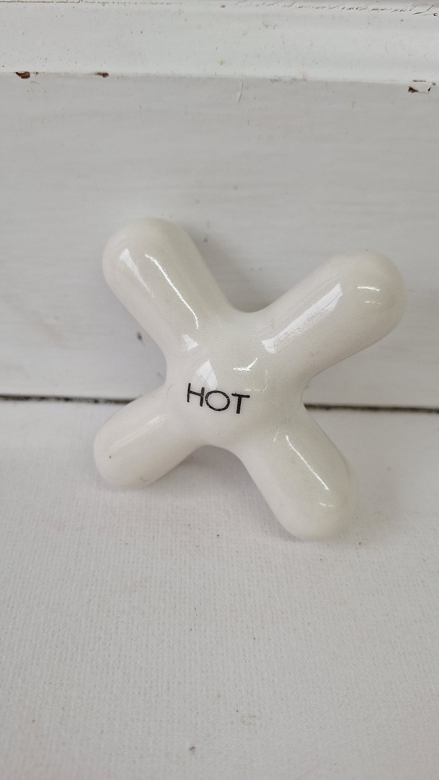 Hot Porcleain Cross Handle Antique Porcelain Sink or Bathroom Handle, Sink Faucet Handle, Porcelain White Cross Knobs 1114620