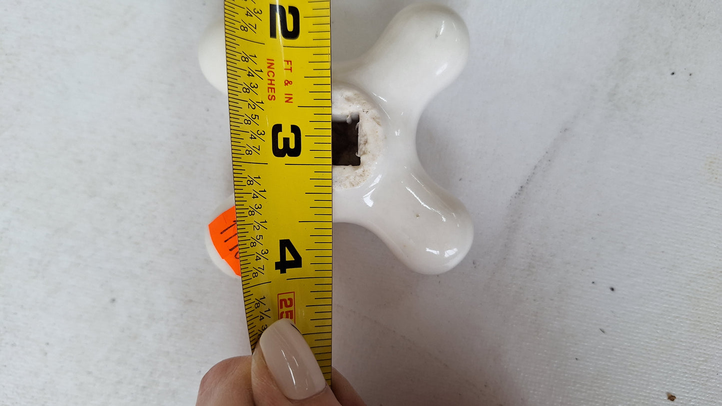 Hot Porcleain Cross Handle Antique Porcelain Sink or Bathroom Handle, Sink Faucet Handle, Porcelain White Cross Knobs 111602