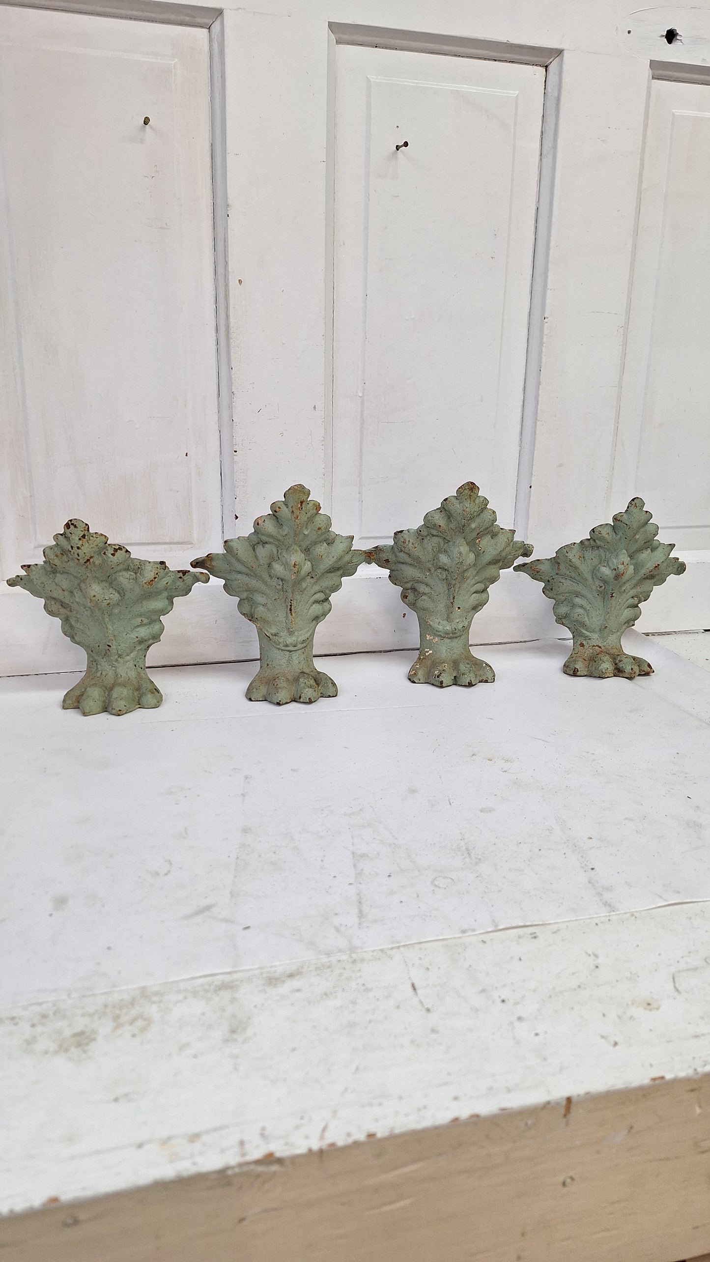 Four Ornate Antique Bathtub Feet, Old Tub Feet, Clawfoot Tub Feet, Claw Feet, Claw Foot Tub, Claw Foot Feet 122902