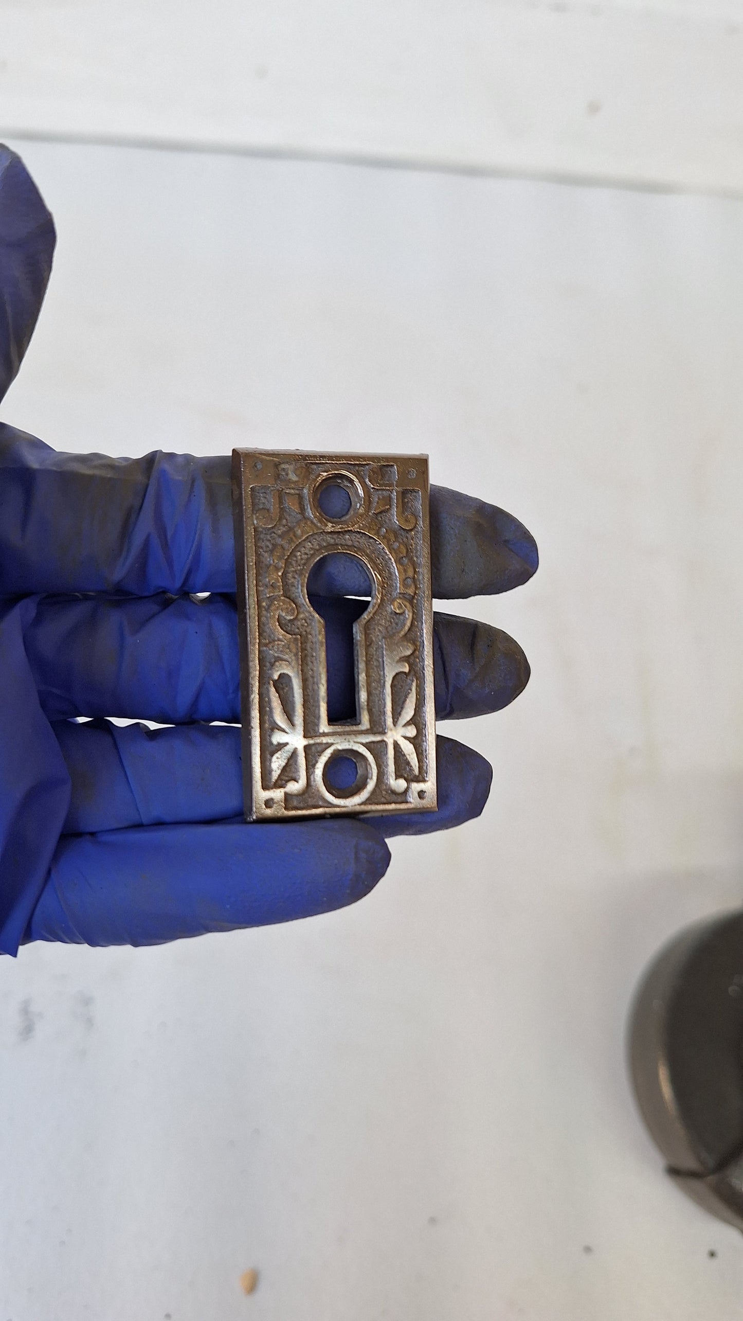 Bronze Antique Keyhole Cover, Key Hole Plate, Antique Skeleton Key Hole Escutcheon, Ornate Keyhole 020607