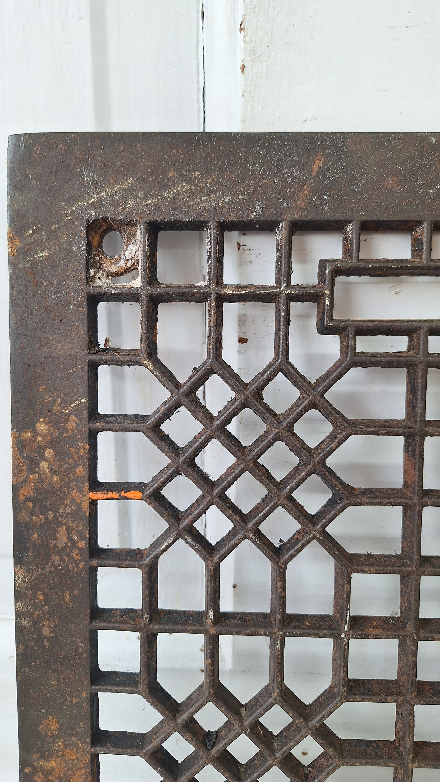 Cast Iron 10 x 12 Antique Ornate Pattern Vent Cover, Floor Register Cover #021504