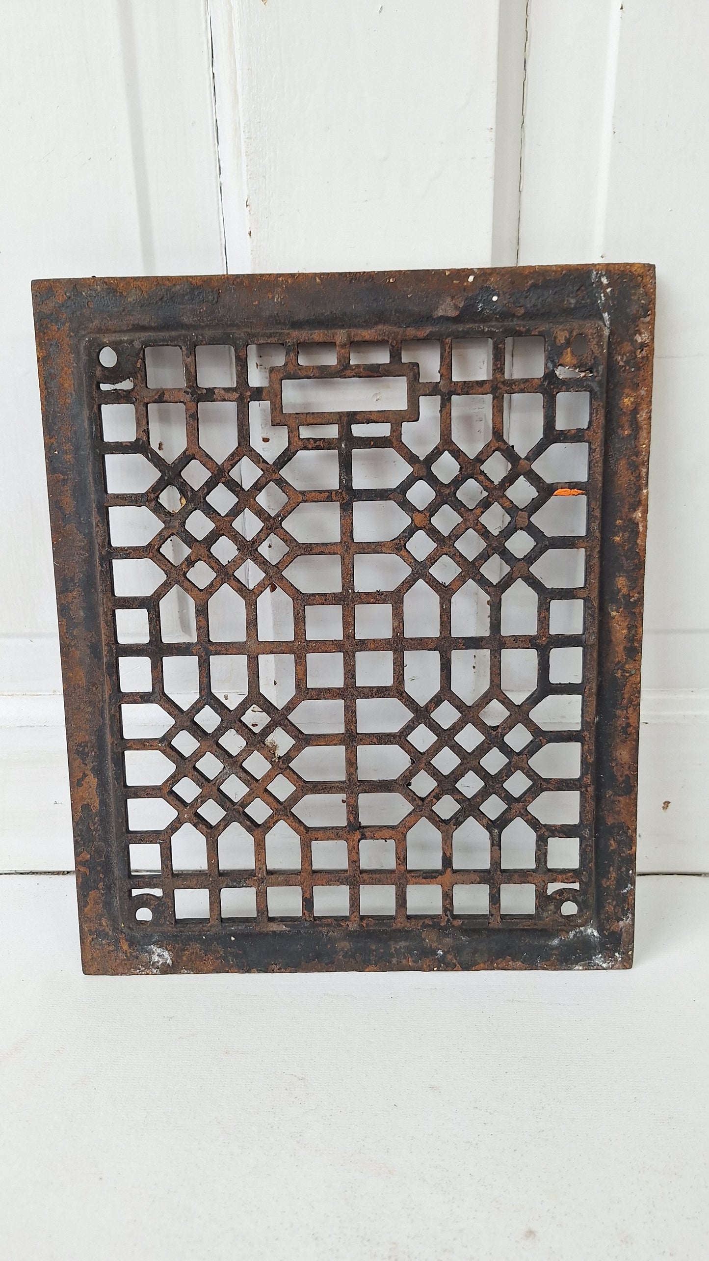 Cast Iron 10 x 12 Antique Ornate Pattern Vent Cover, Floor Register Cover #021504