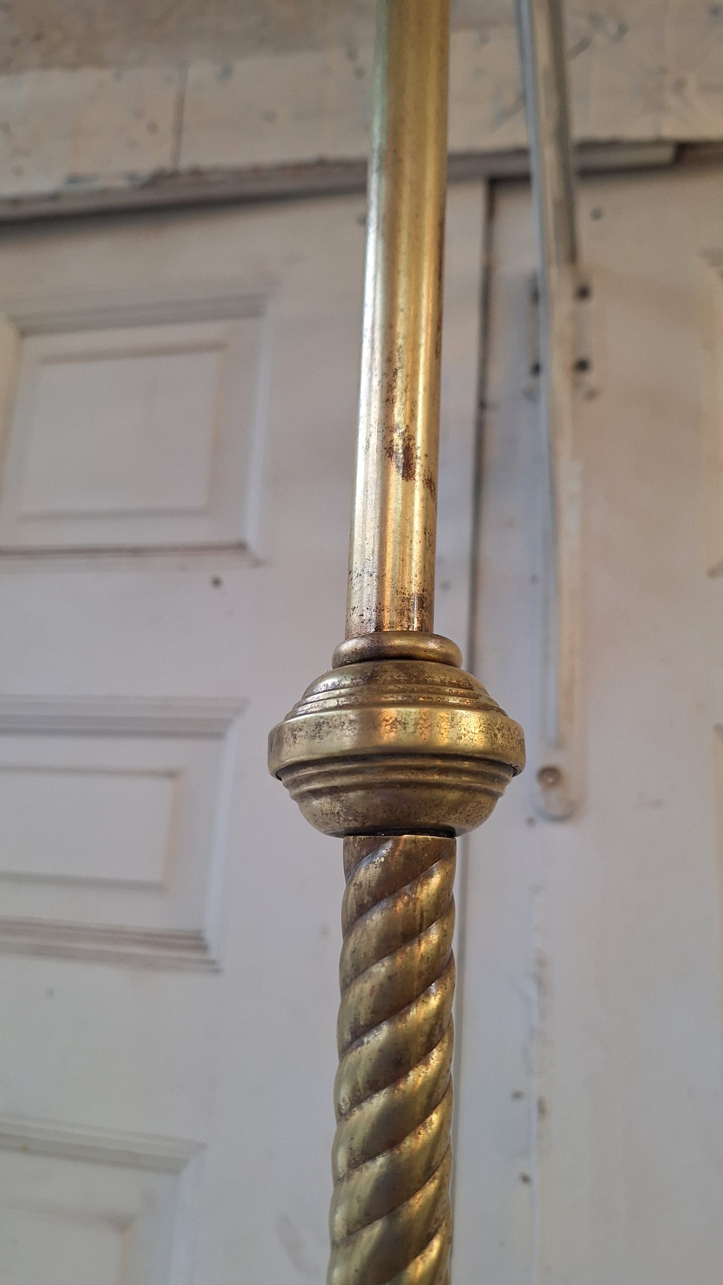 Early Electric Antique Chandelier, Victorian Era Brass Chandelier Light 021505