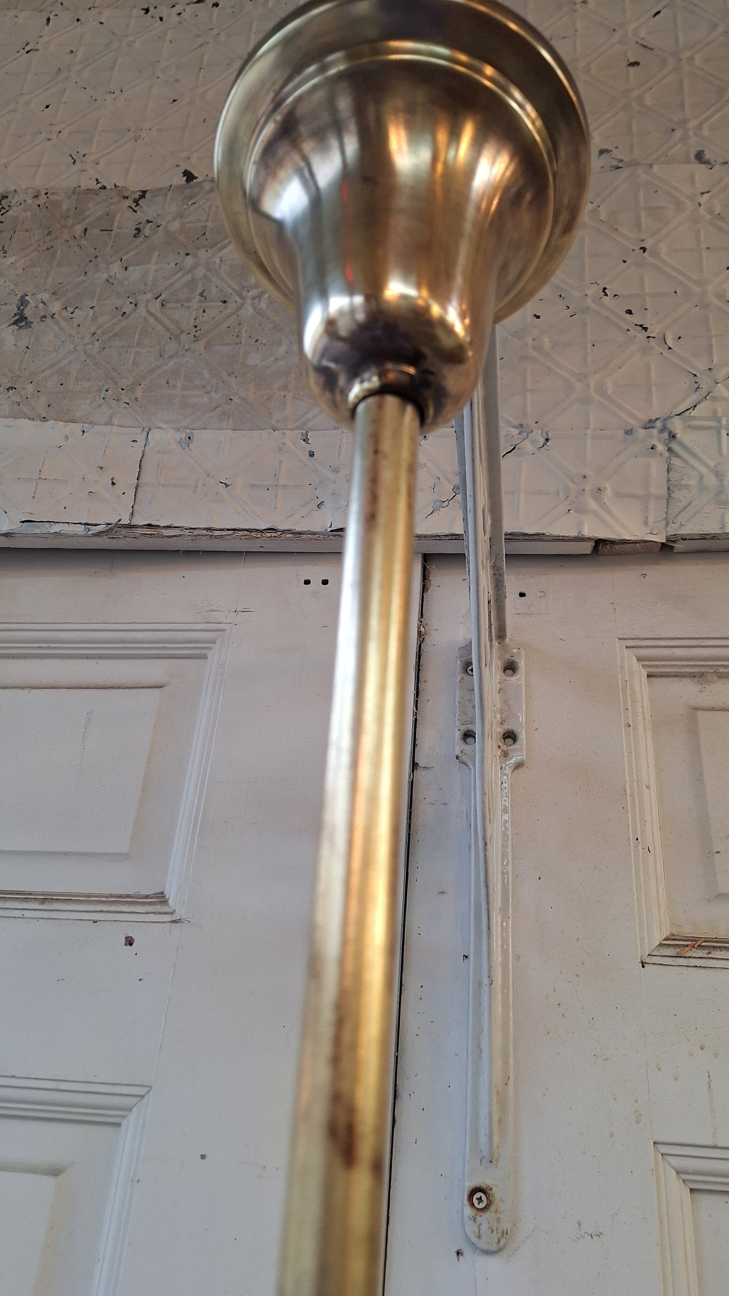 Early Electric Antique Chandelier, Victorian Era Brass Chandelier Light 021505