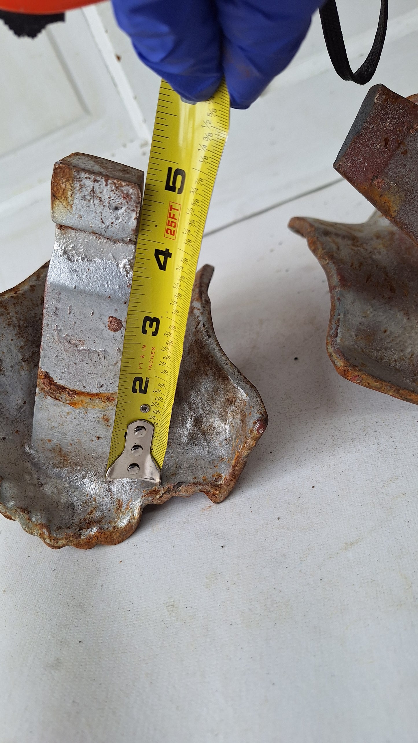 Antique Painted Cast Iron Tub Feet, Pair of Ball and Claw Tub Feet, Bathtub 022601