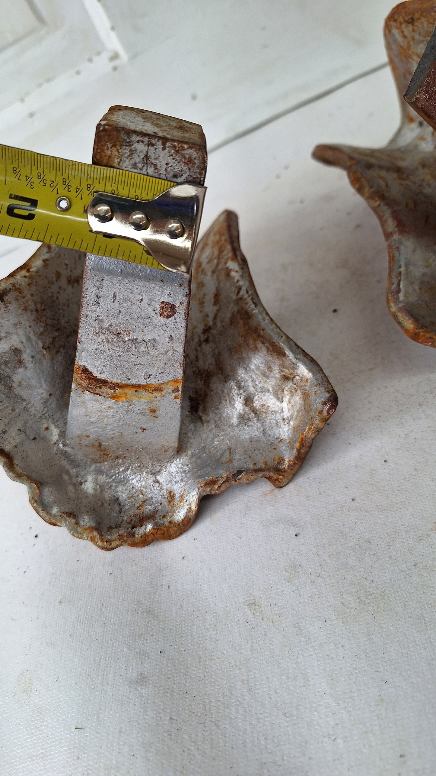 Antique Painted Cast Iron Tub Feet, Pair of Ball and Claw Tub Feet, Bathtub 022601