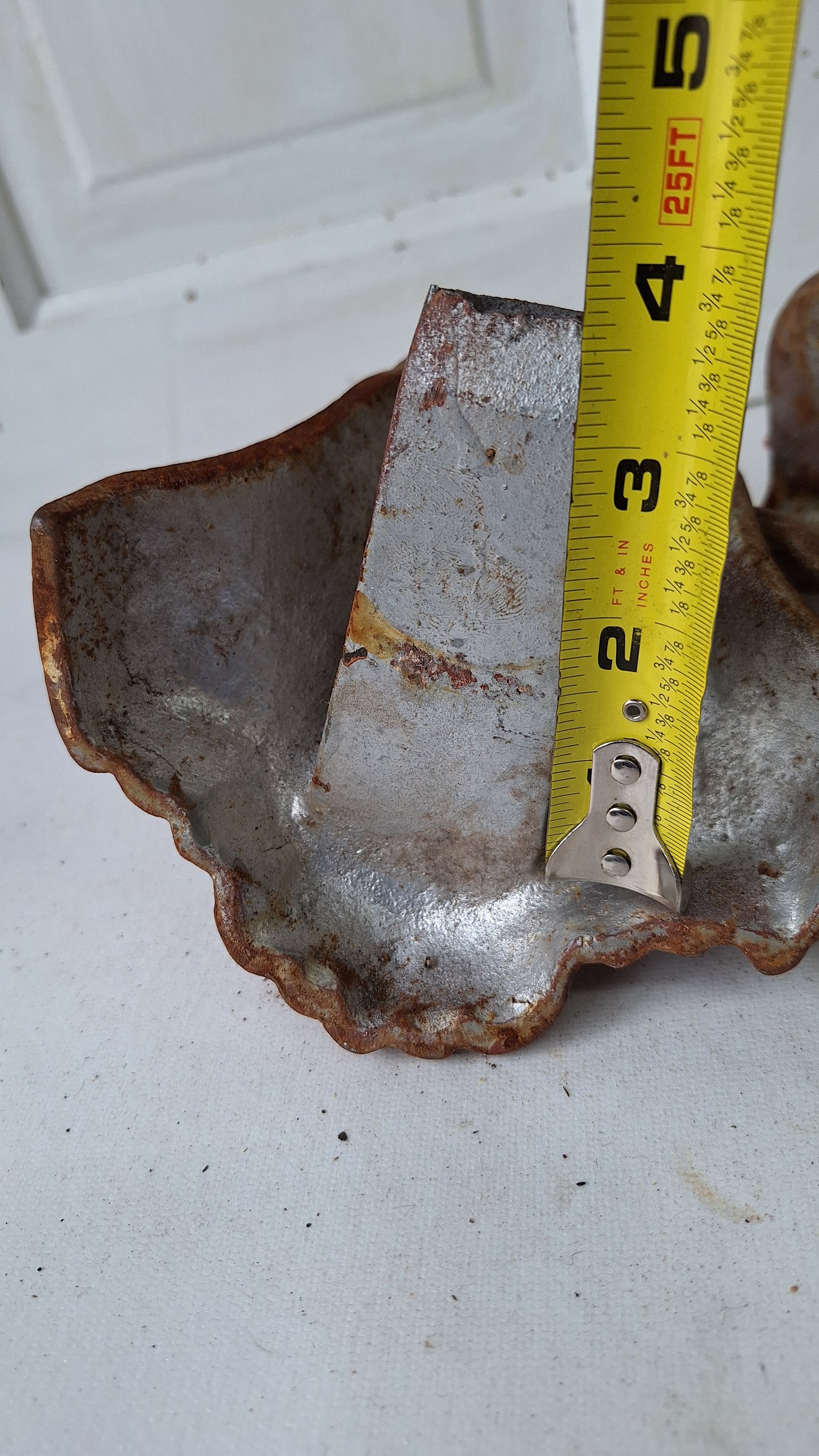 Antique Painted Cast Iron Tub Feet, Pair of Ball and Claw Tub Feet, Bathtub 022602