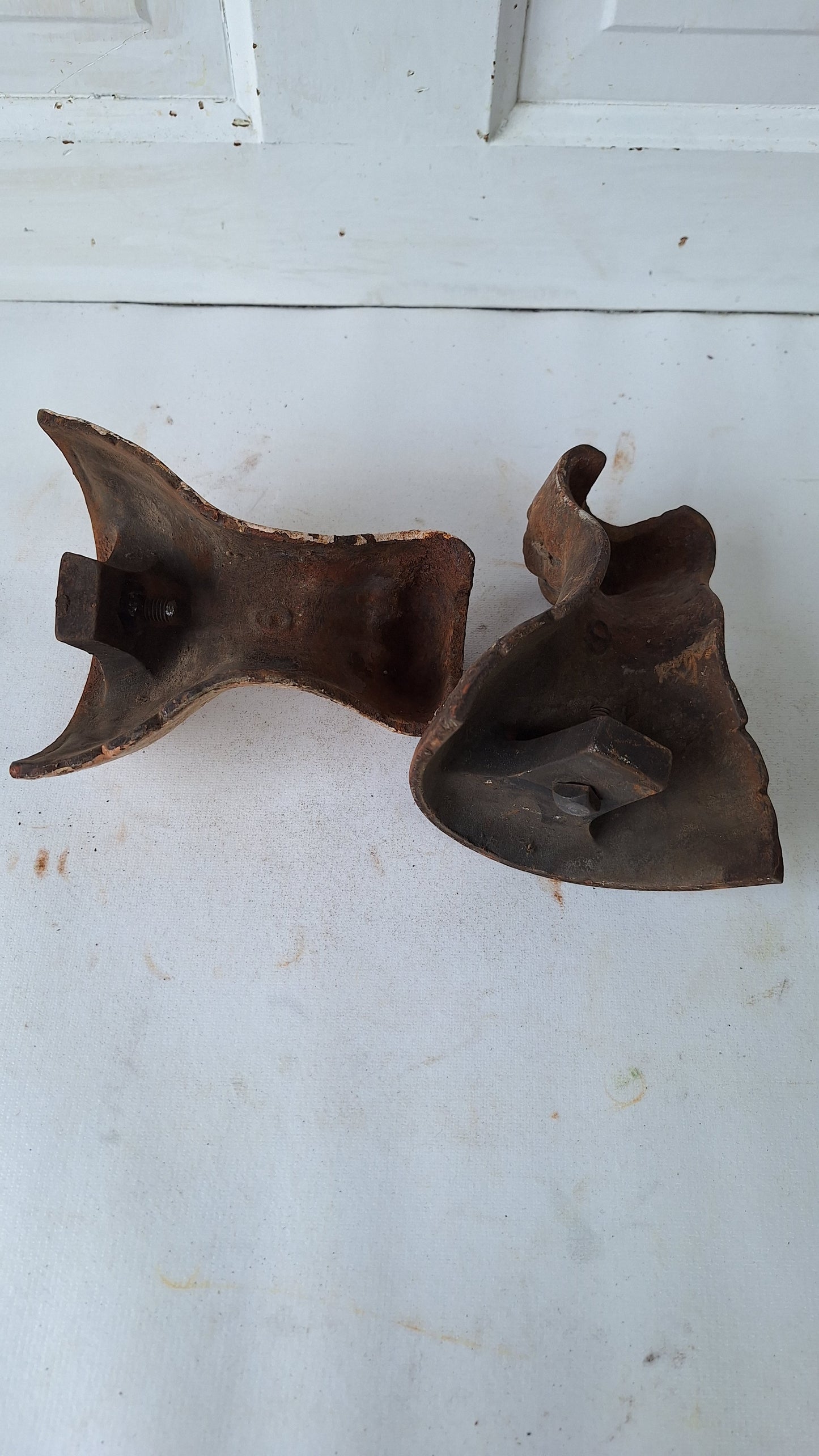 Antique Cast Iron Tub Lion's Feet, Pair of Ball and Claw Tub Feet, Claw Foot Tub 022603